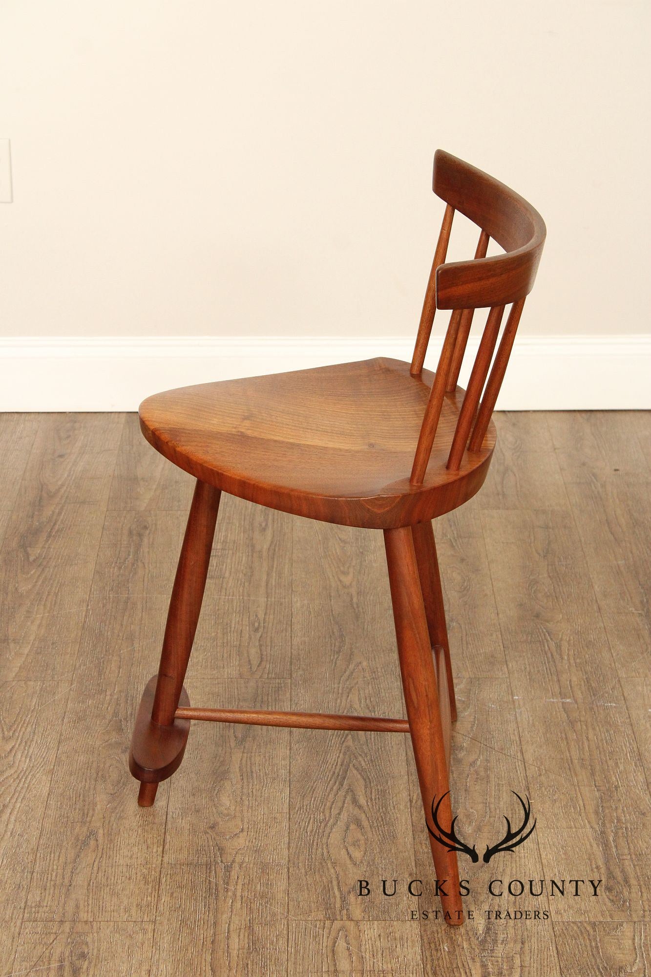 George Nakashima Pair of Walnut 'Mira' Stools