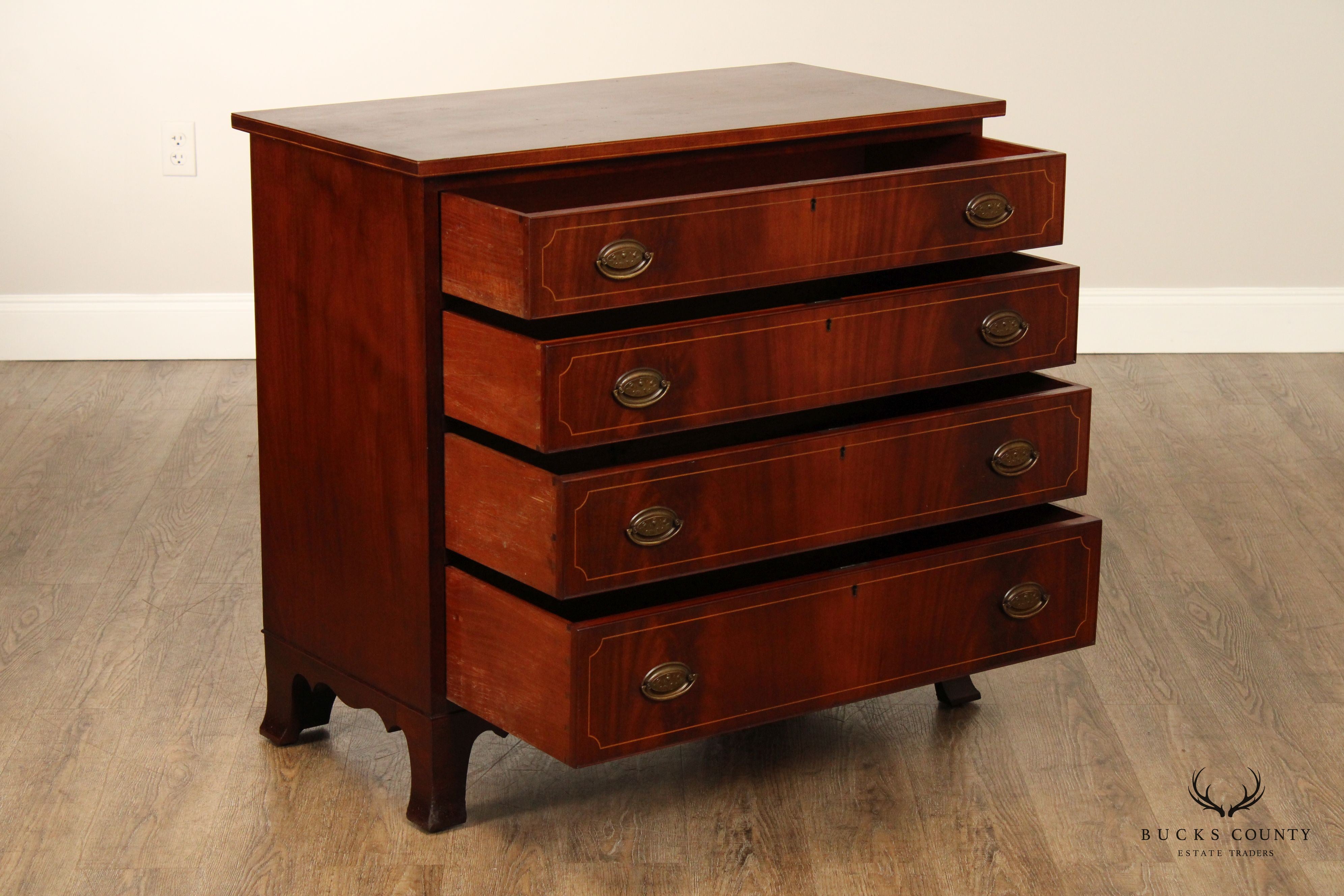 Antique Federal Inlaid Mahogany Chest of Drawers