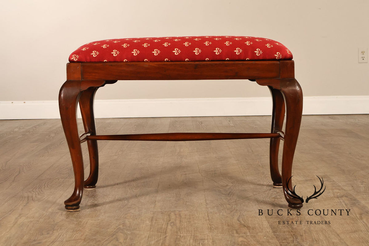Statesville Chair Company Queen Anne Style Mahogany Bench