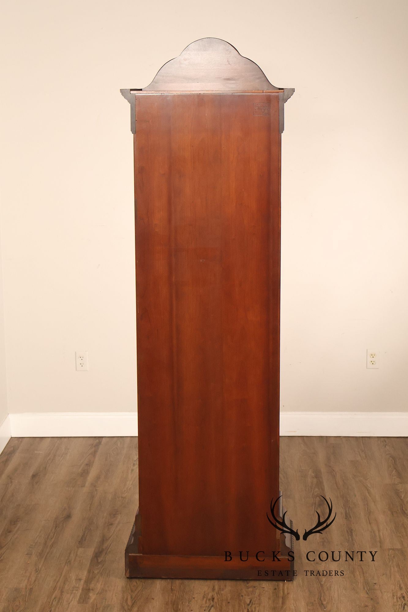 Sligh Mahogany Grandfather Clock With Moon Dial And Triple Chime Movement