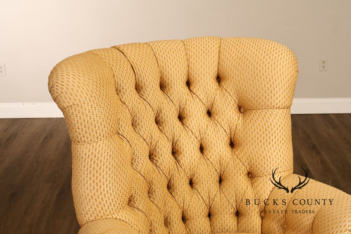 Robb & Stucky English Traditional Style Tufted Wing Chair