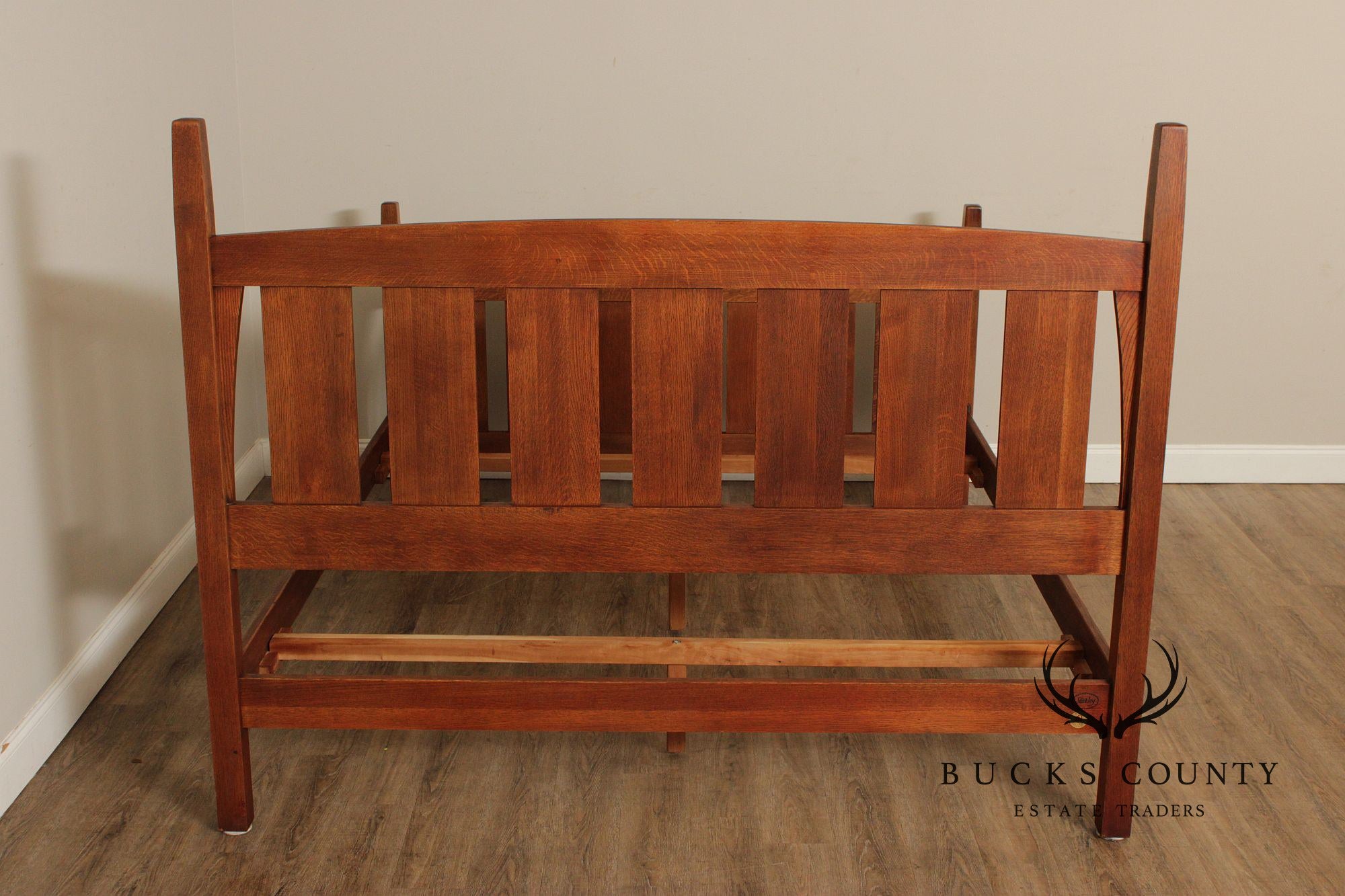 Stickley Mission Collection Inlaid Oak Harvey Ellis California King Bed