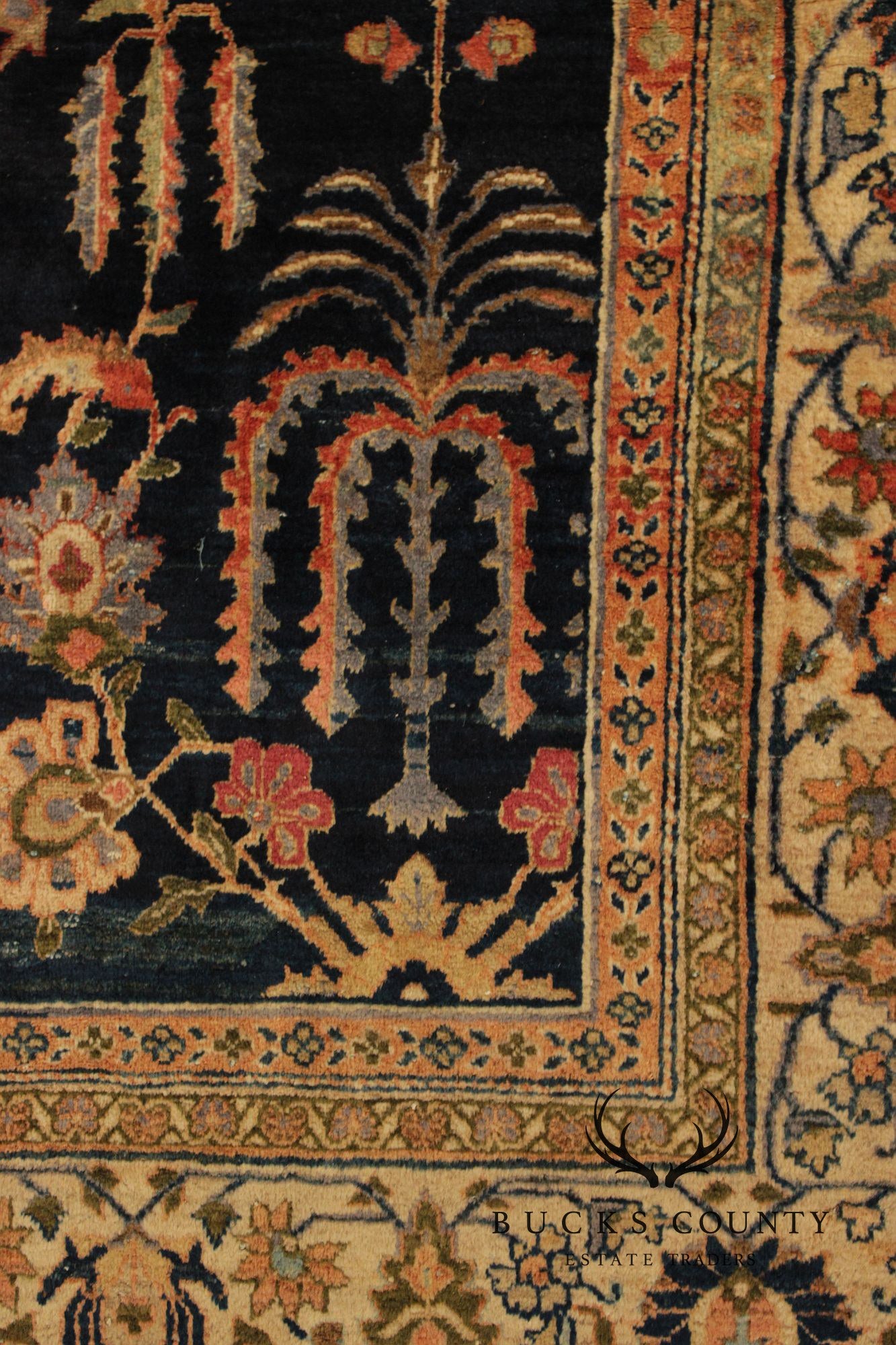 Antique Persian Bidjar Wool Area Rug 8' x 10'