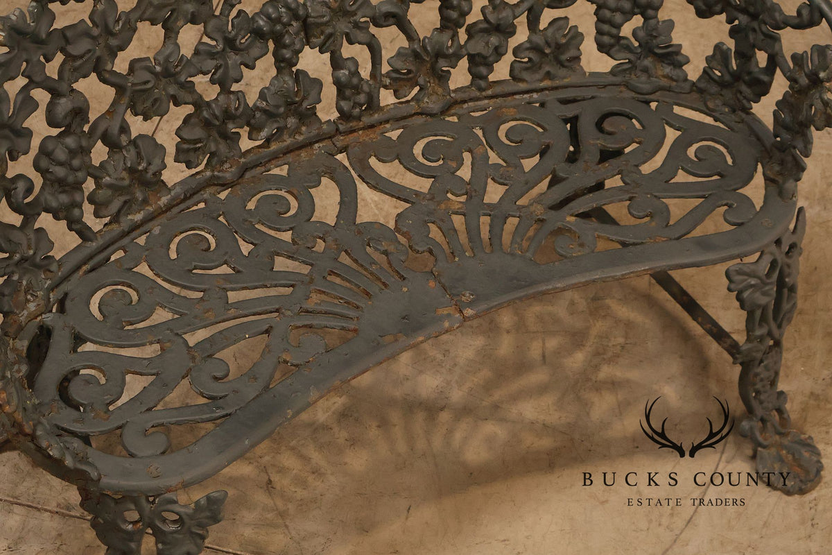 Antique Victorian Cast Iron Garden Bench
