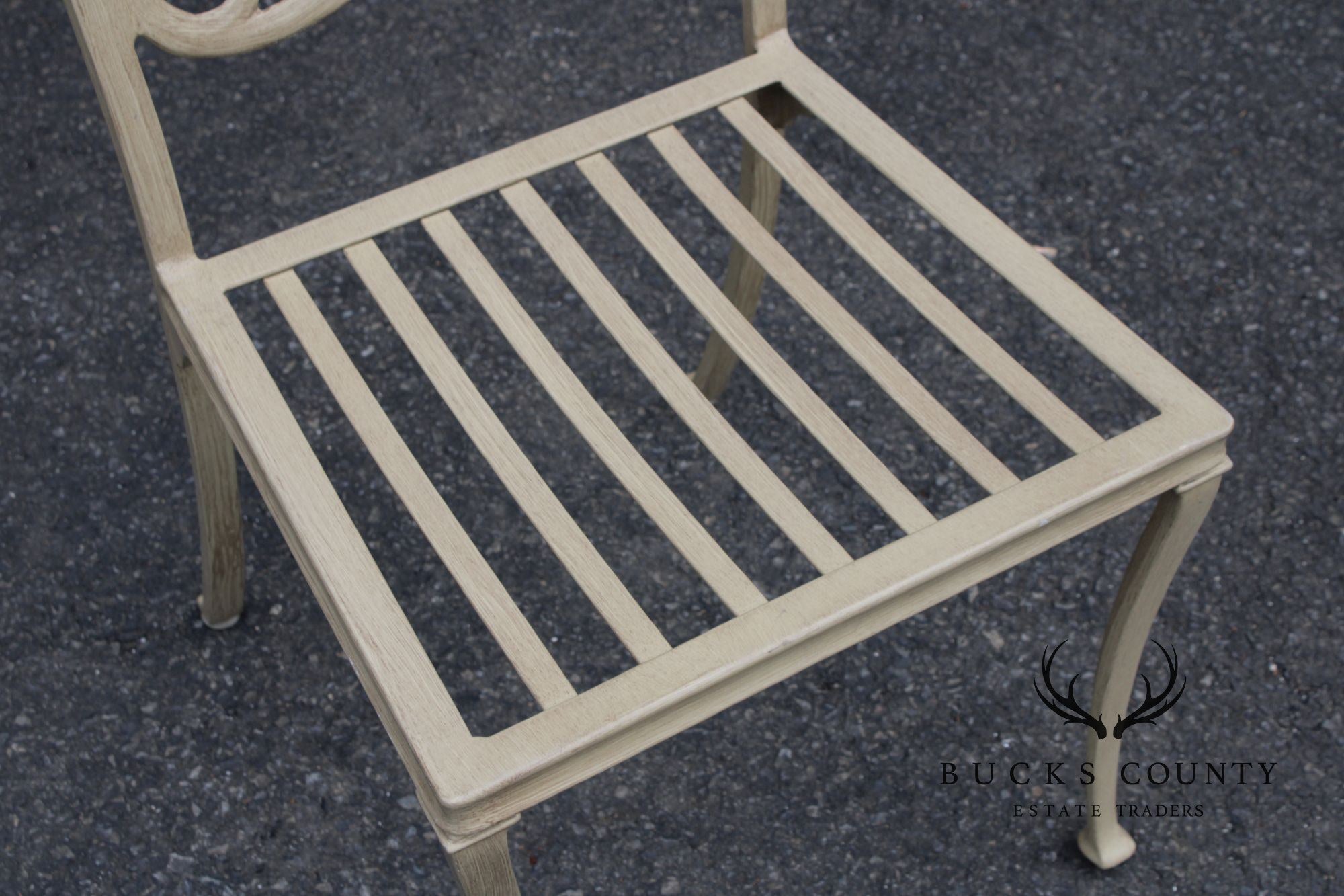 Brown Jordan 'Day Lily' Cast Aluminum Set of Four Patio Chairs