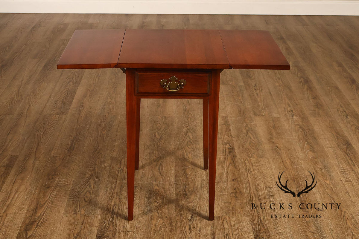 Federal Style Pair of Cherry Pembroke Side Tables