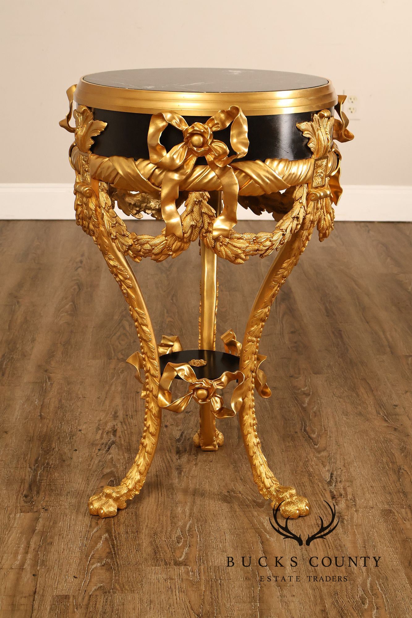 Fine Quality Bronze And Marble Louis XVI Style Gueridon Table