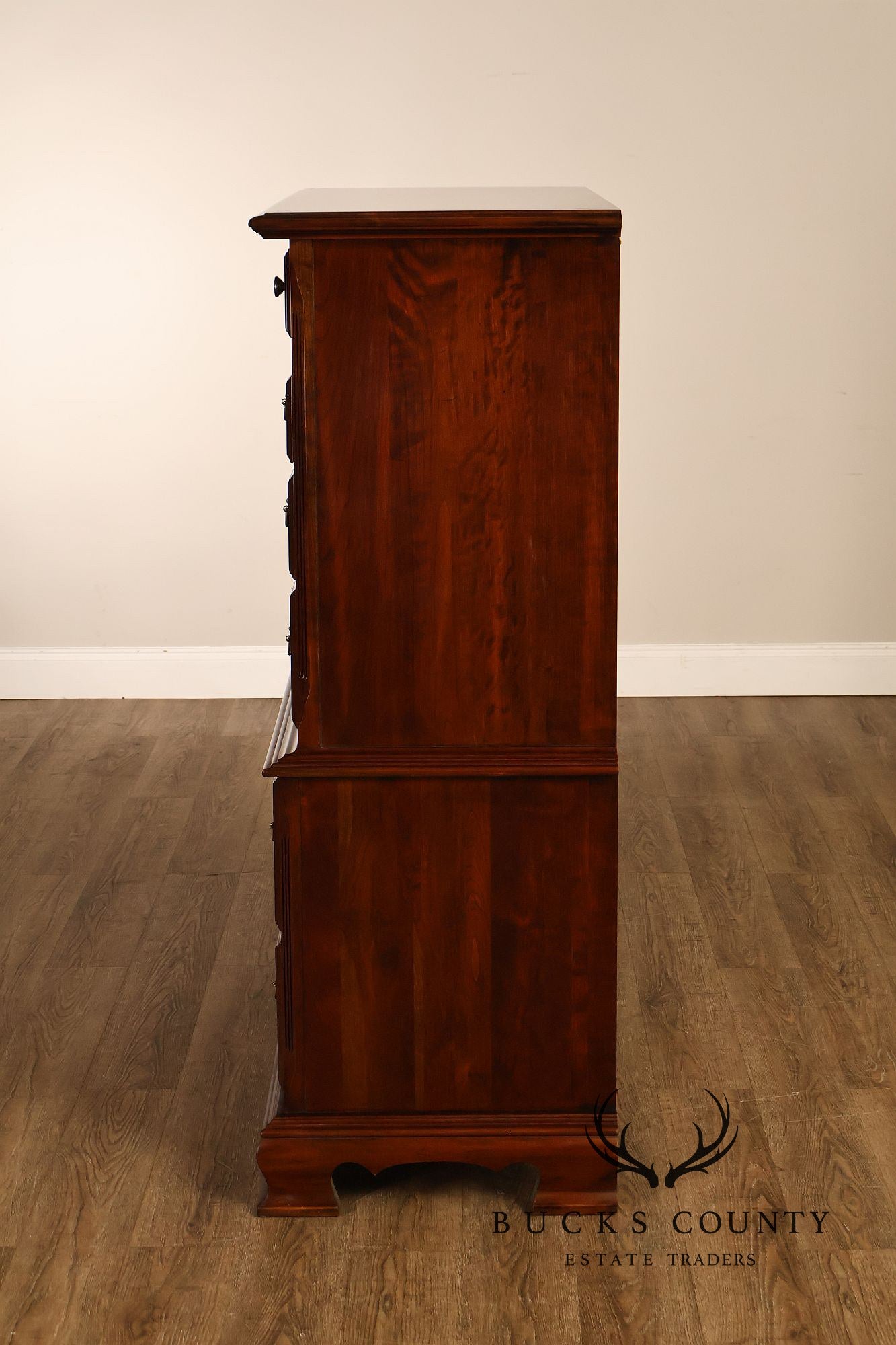 Chippendale Style Cherry Tall Chest of Drawers