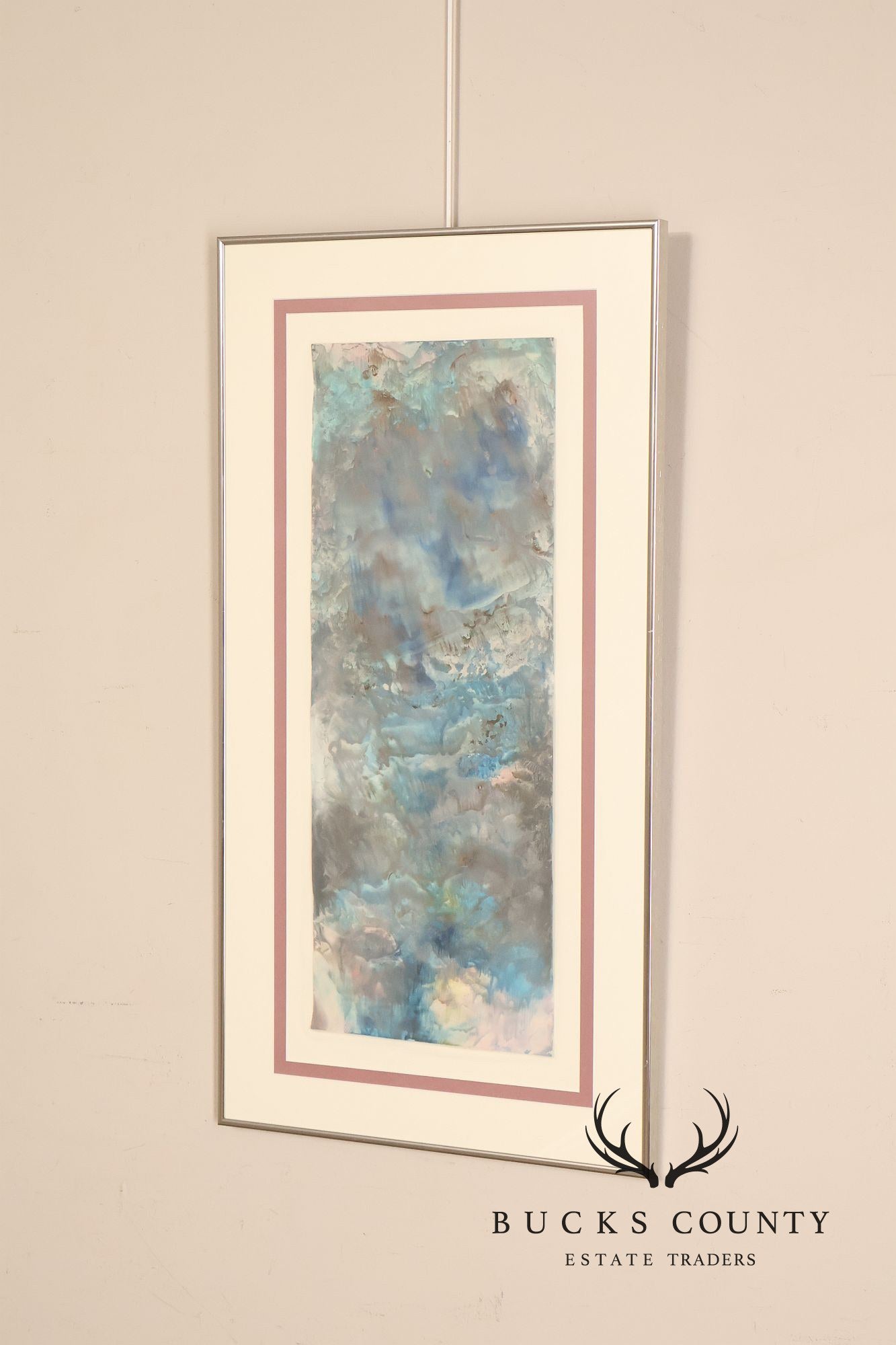 Suzanne S. Marinell Melted Wax Painting, Aurora Borealis