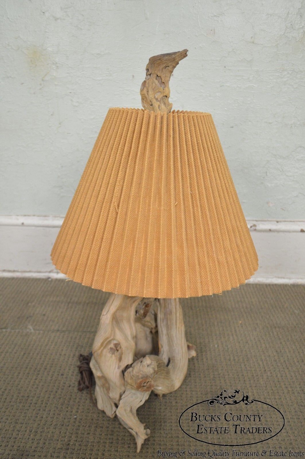 Driftwood Mid Century Modern Table Lamp w/ Shade