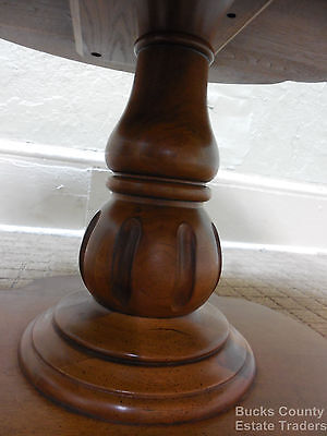 Davis Cabinet Solid Walnut Clover Top Pedestal Cocktail Coffee Table