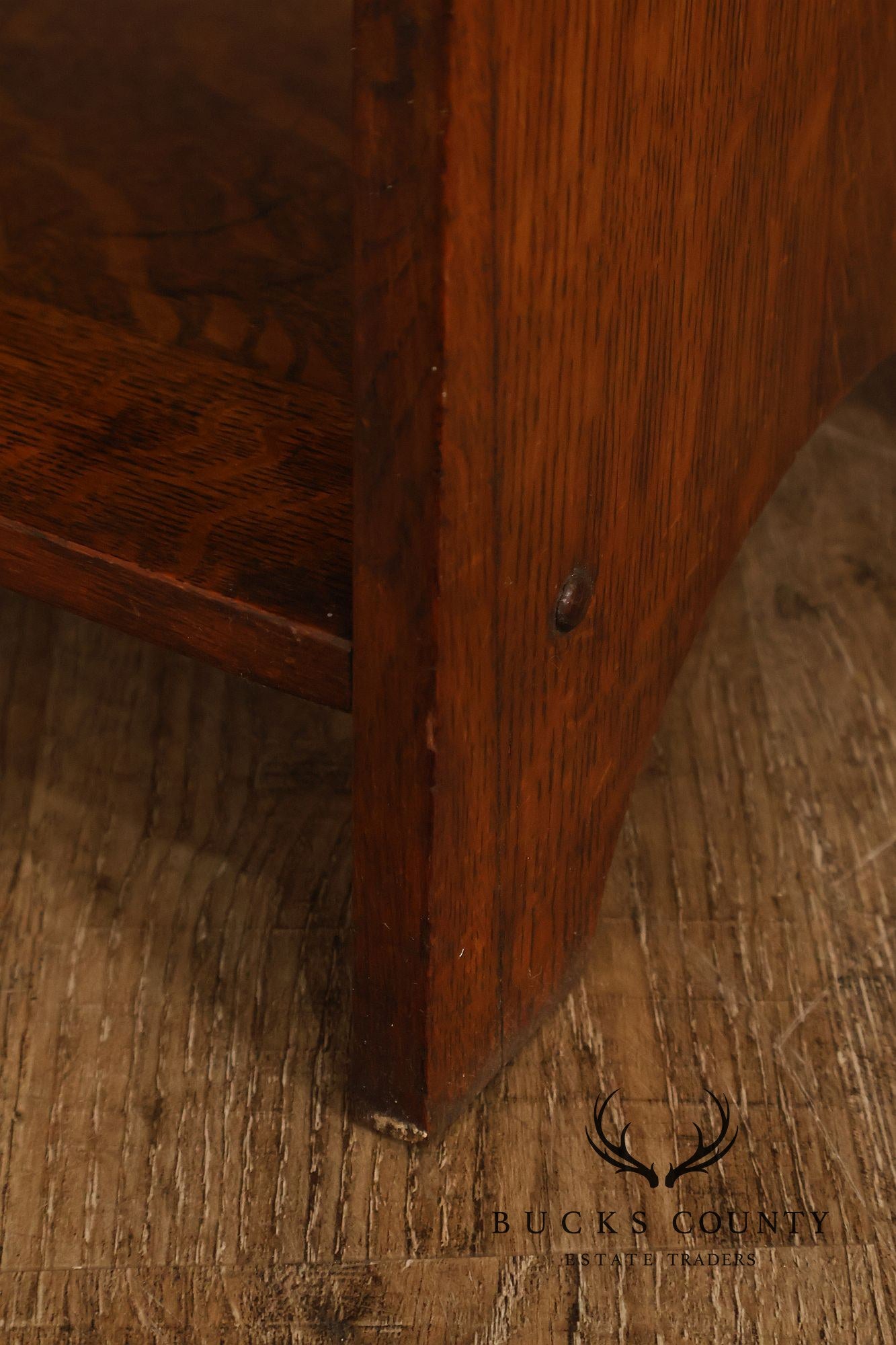 Antique Arts And Crafts Book Trough Magazine Stand