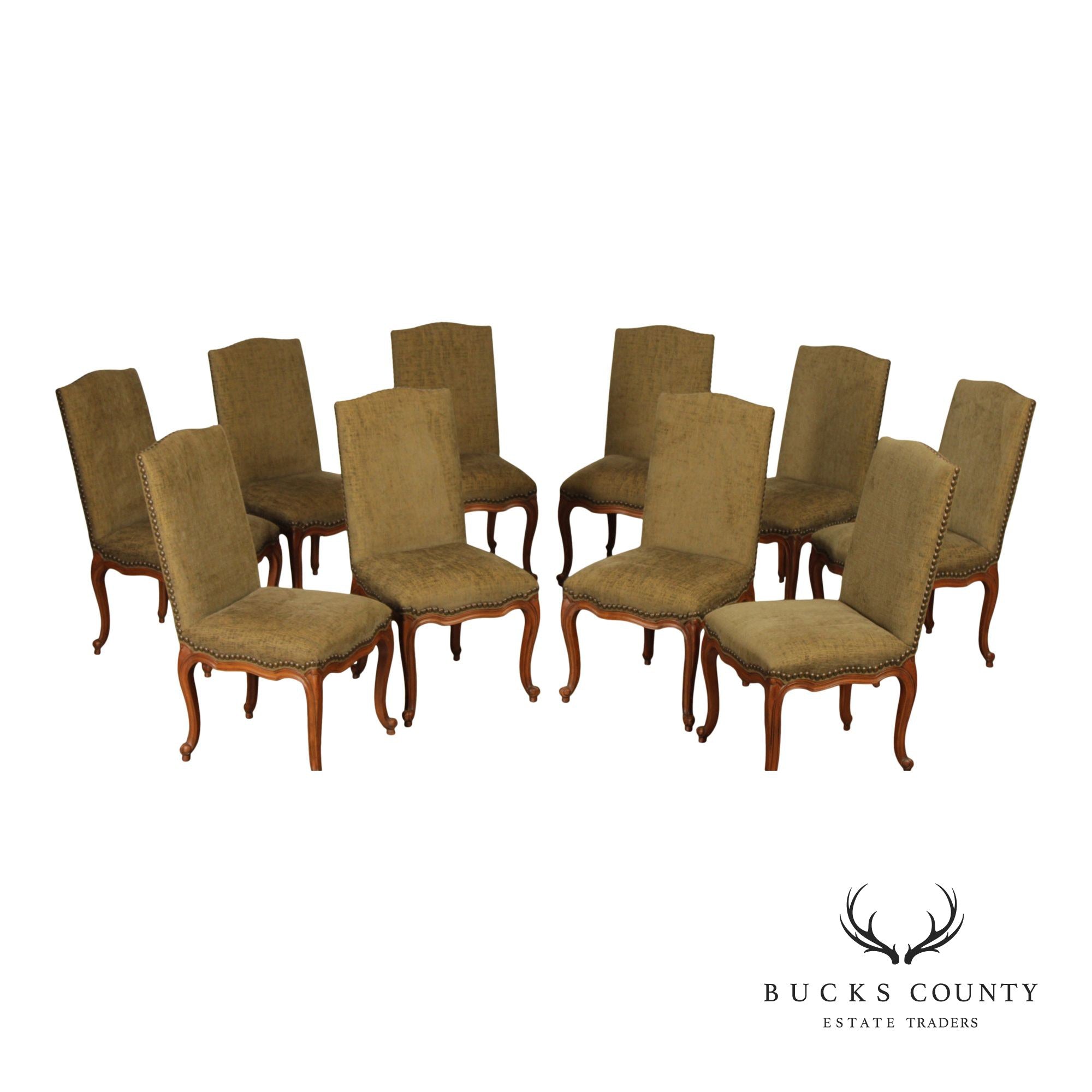 Louis XV Style Set of Ten Dining Side Chairs