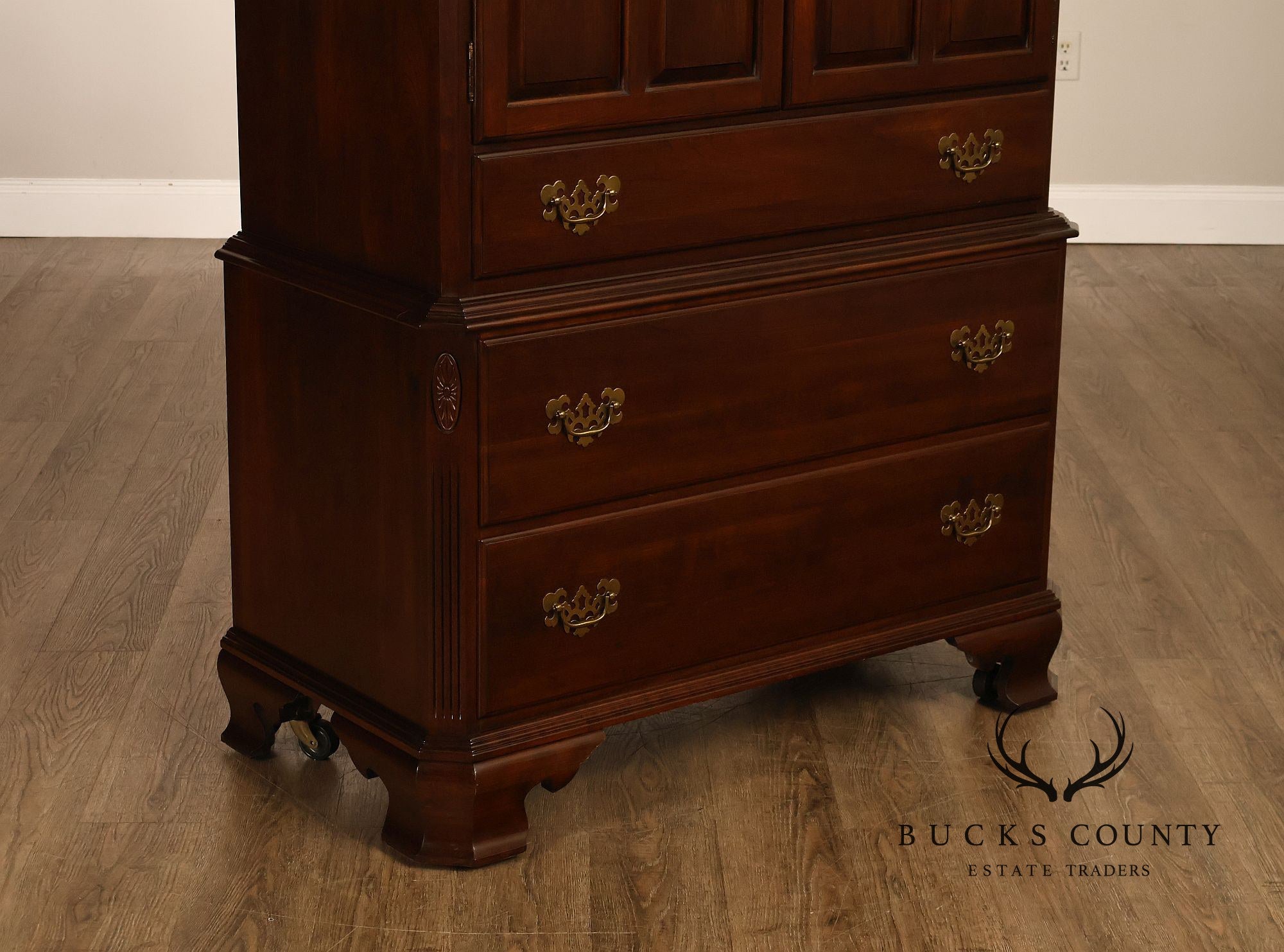 Ethan Allen Georgian Court Cherry Gentleman's Chest Armoire