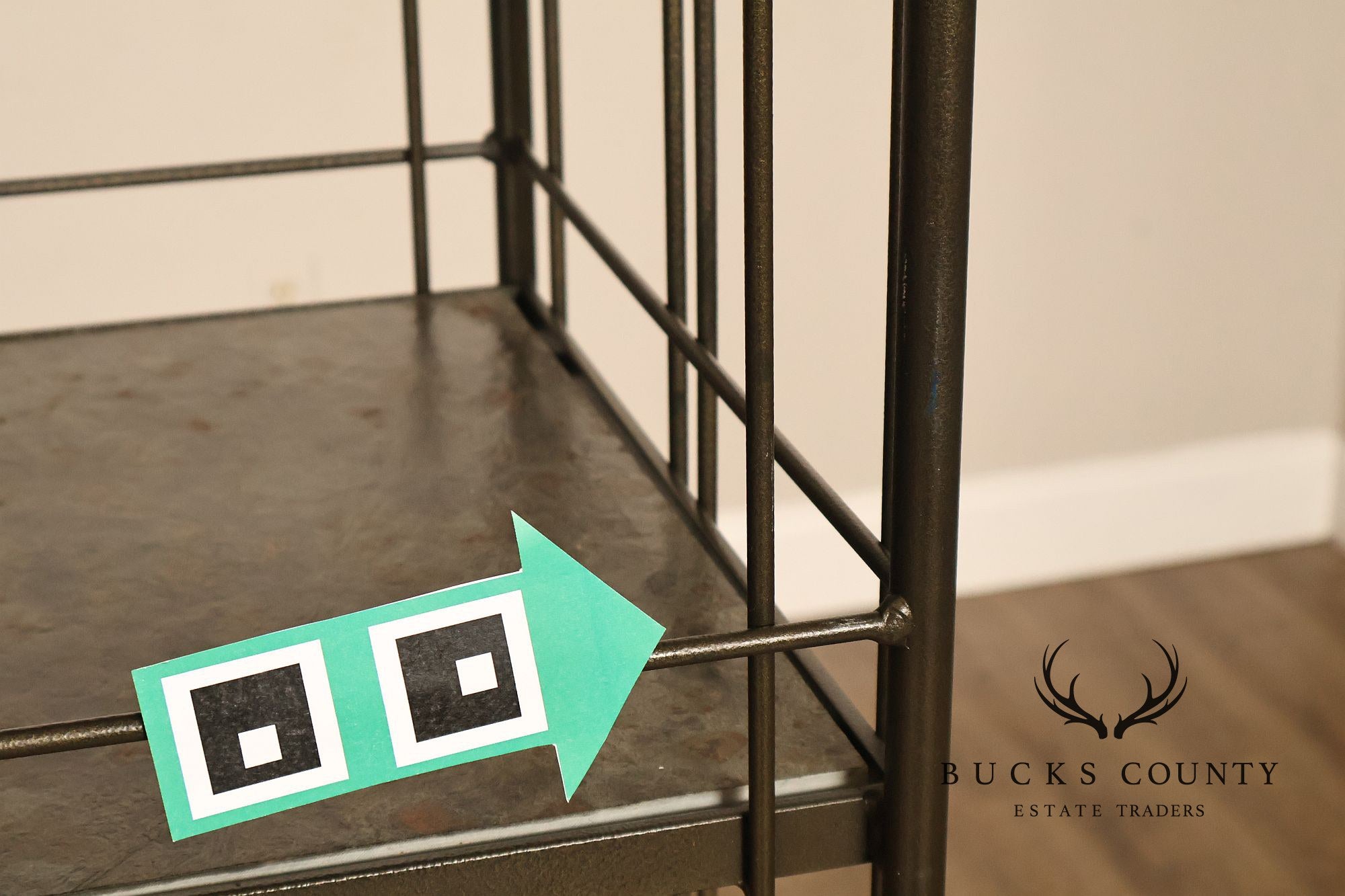 Charleston Forge Iron Etagere Four Tier Baker's Rack With Slate Shelves