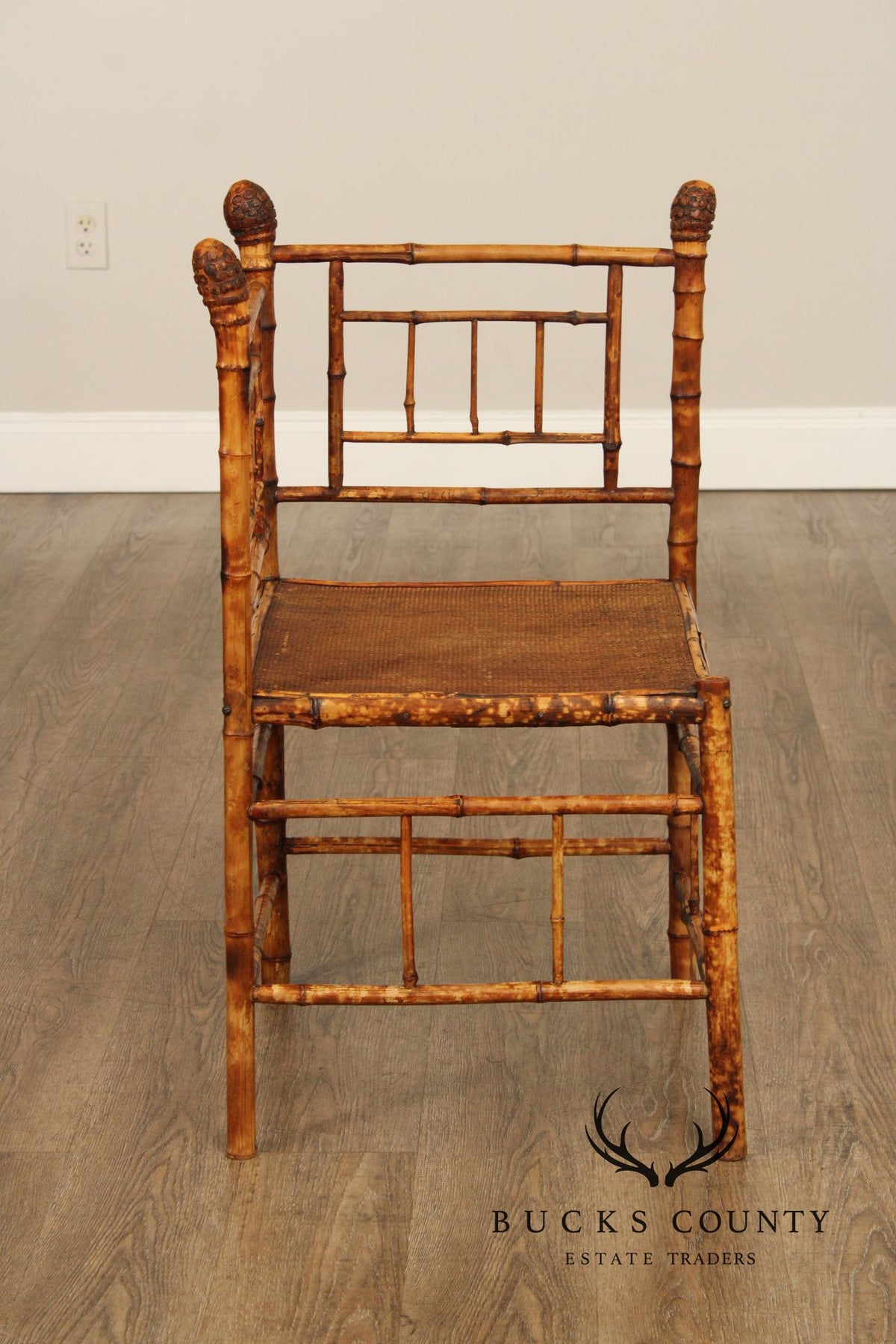 Antique Victorian Bamboo Corner Chair