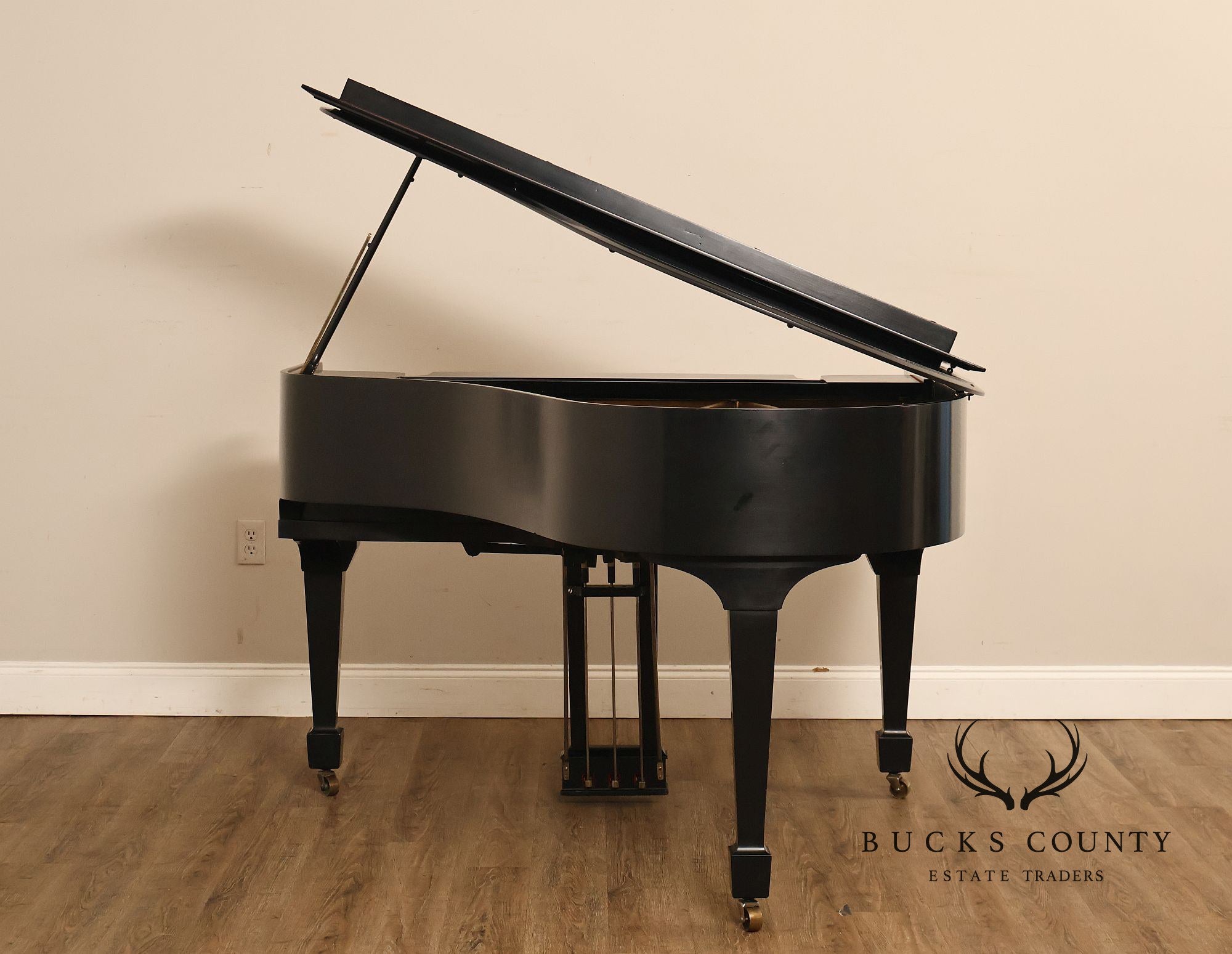 Kurtzman Ebonized Grand Piano And Duet Bench