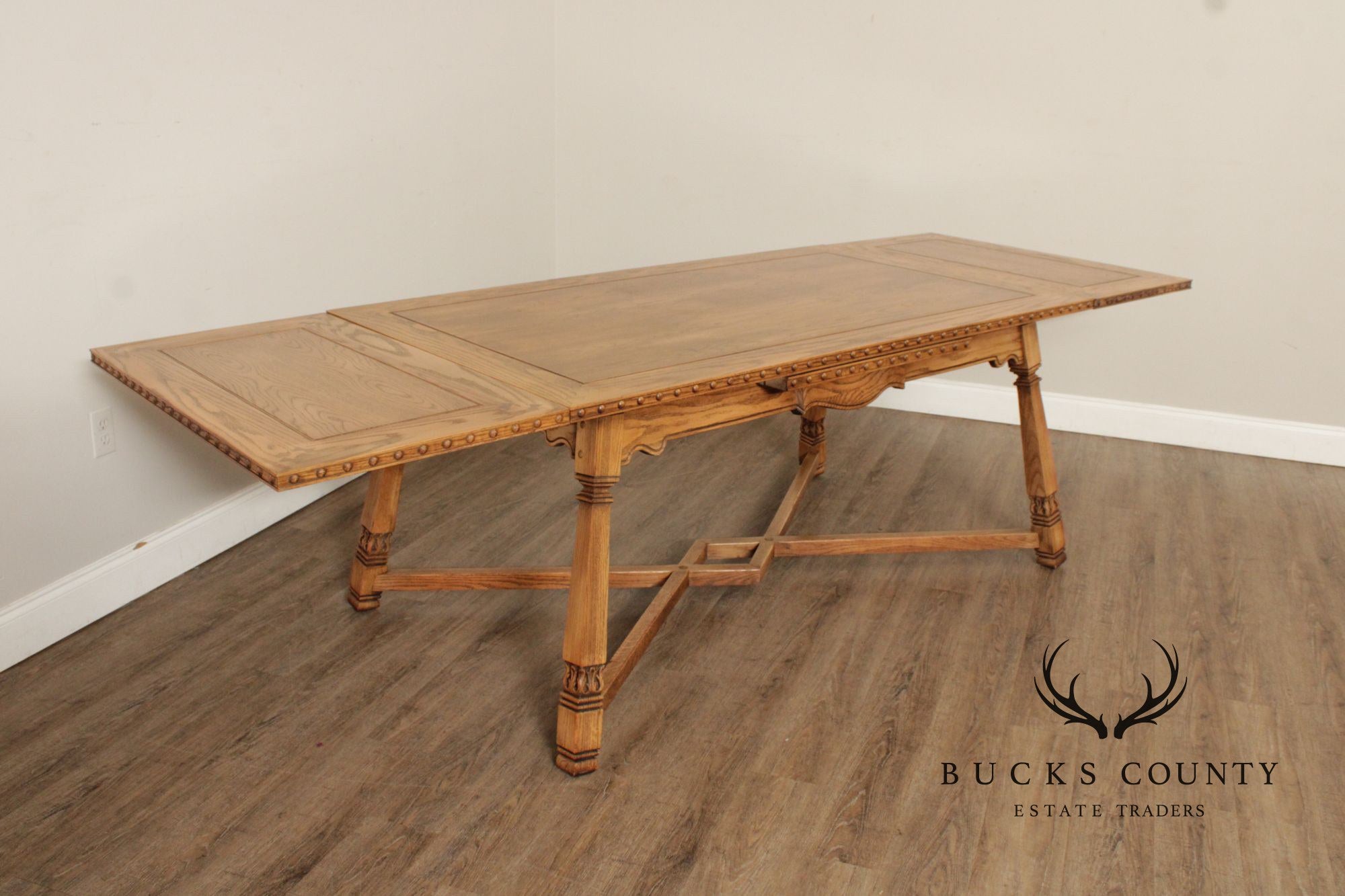 Romweber Viking Oak Draw-Leaf Dining Table