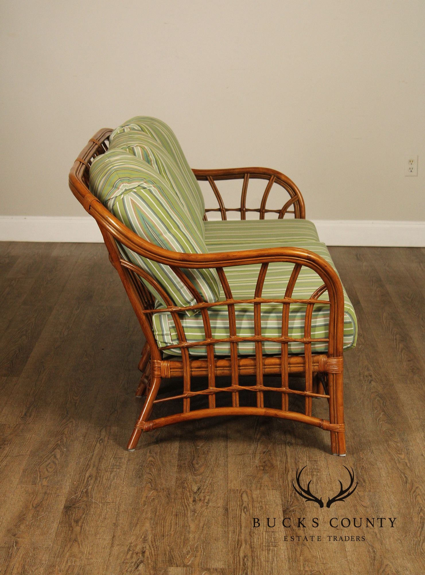 South Sea 'New Kauai' Rattan Sofa With Sunbrella Cushions