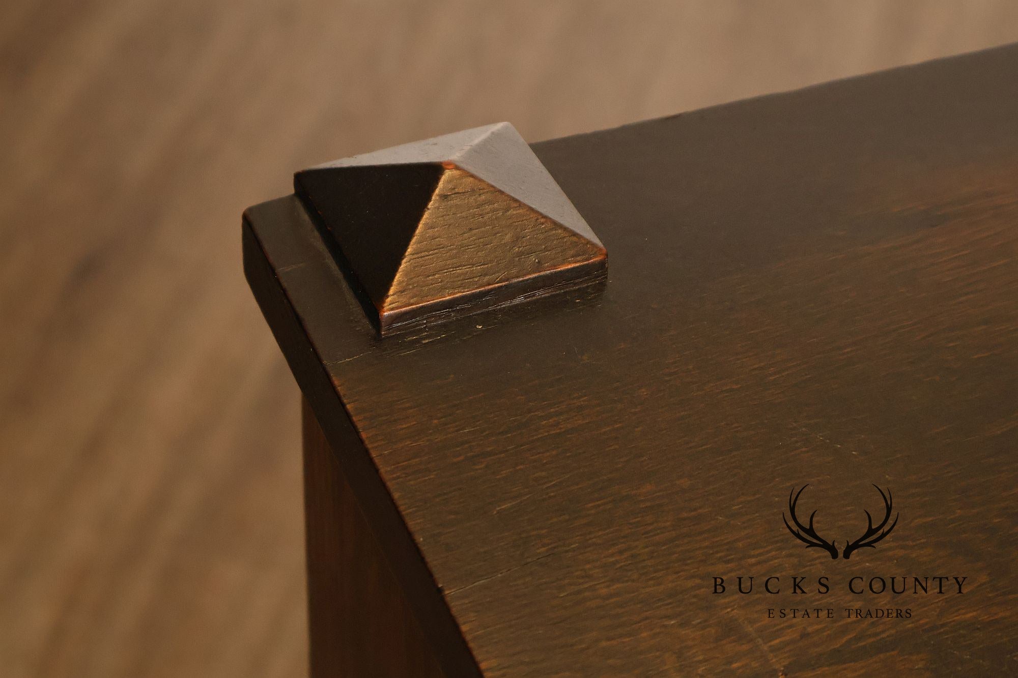 Antique Mission Oak Arts And Crafts Two Door Bookcase