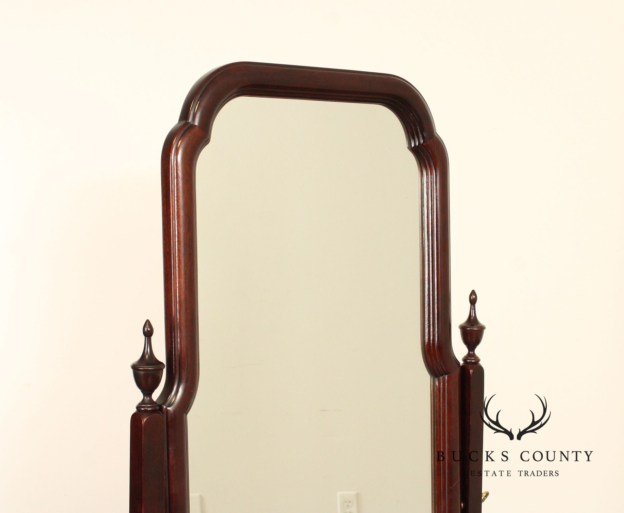 Stickley Queen Anne Style Mahogany Cheval Mirror