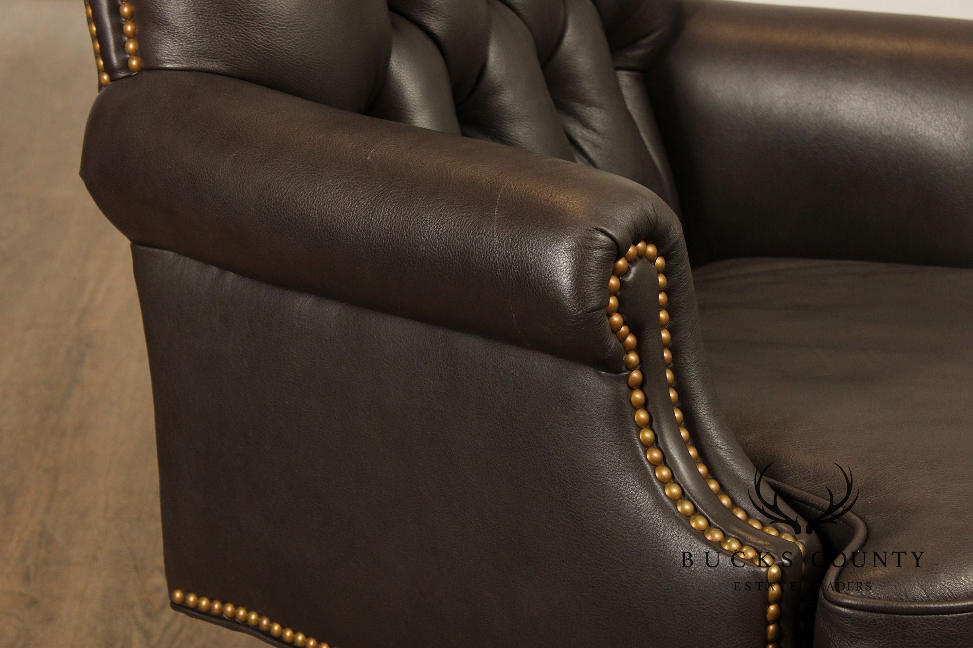 Hancock and  Moore 'Berwind' Tufted Leather Executive Office Chair