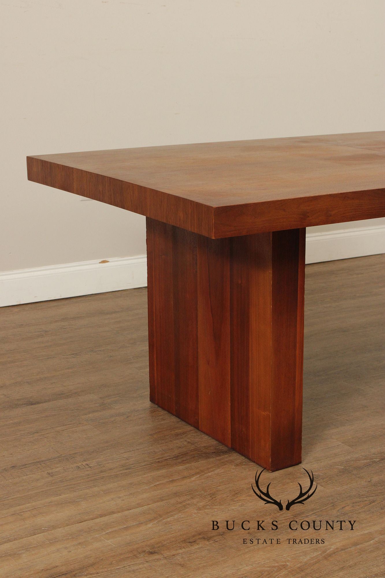 Mid Century Modern Walnut Expandable Dining Table