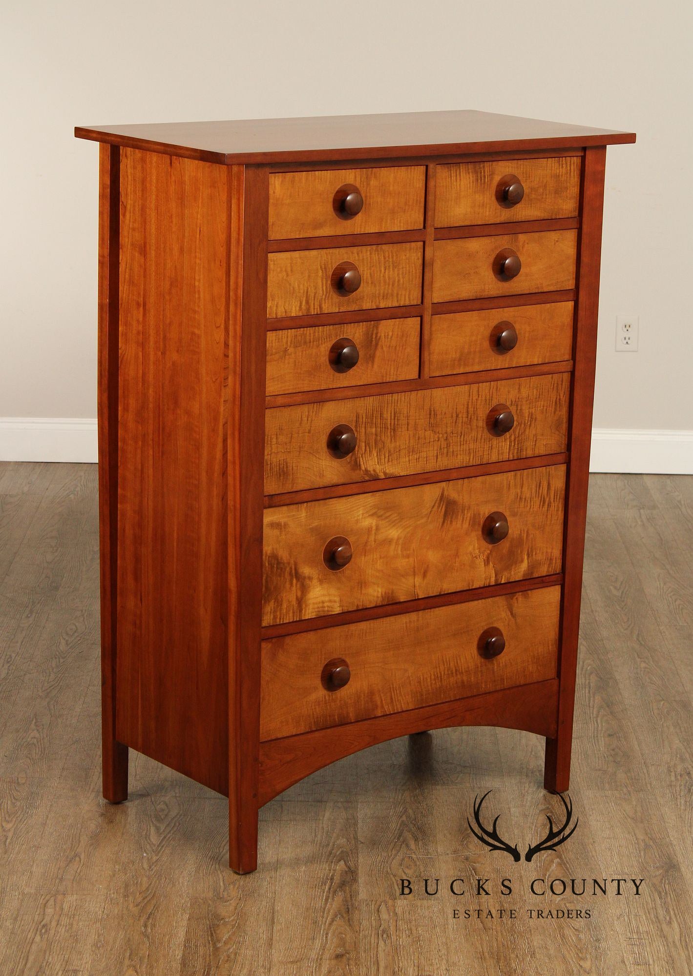 Stickley Mission Collection Harvey Ellis Cherry Nine-Drawer Chest