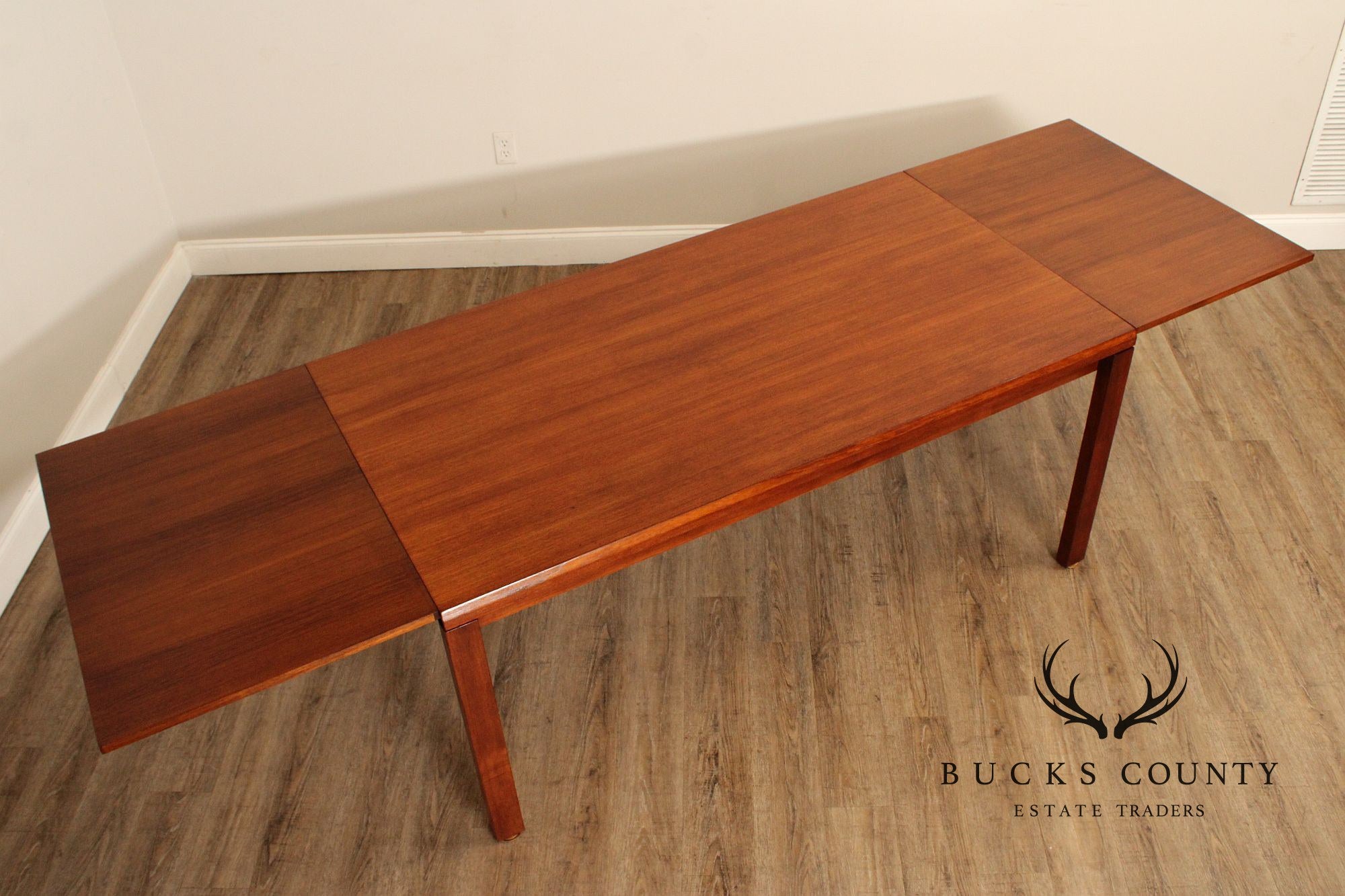 Moreddi Danish Modern Teak Draw-Leaf Dining Table