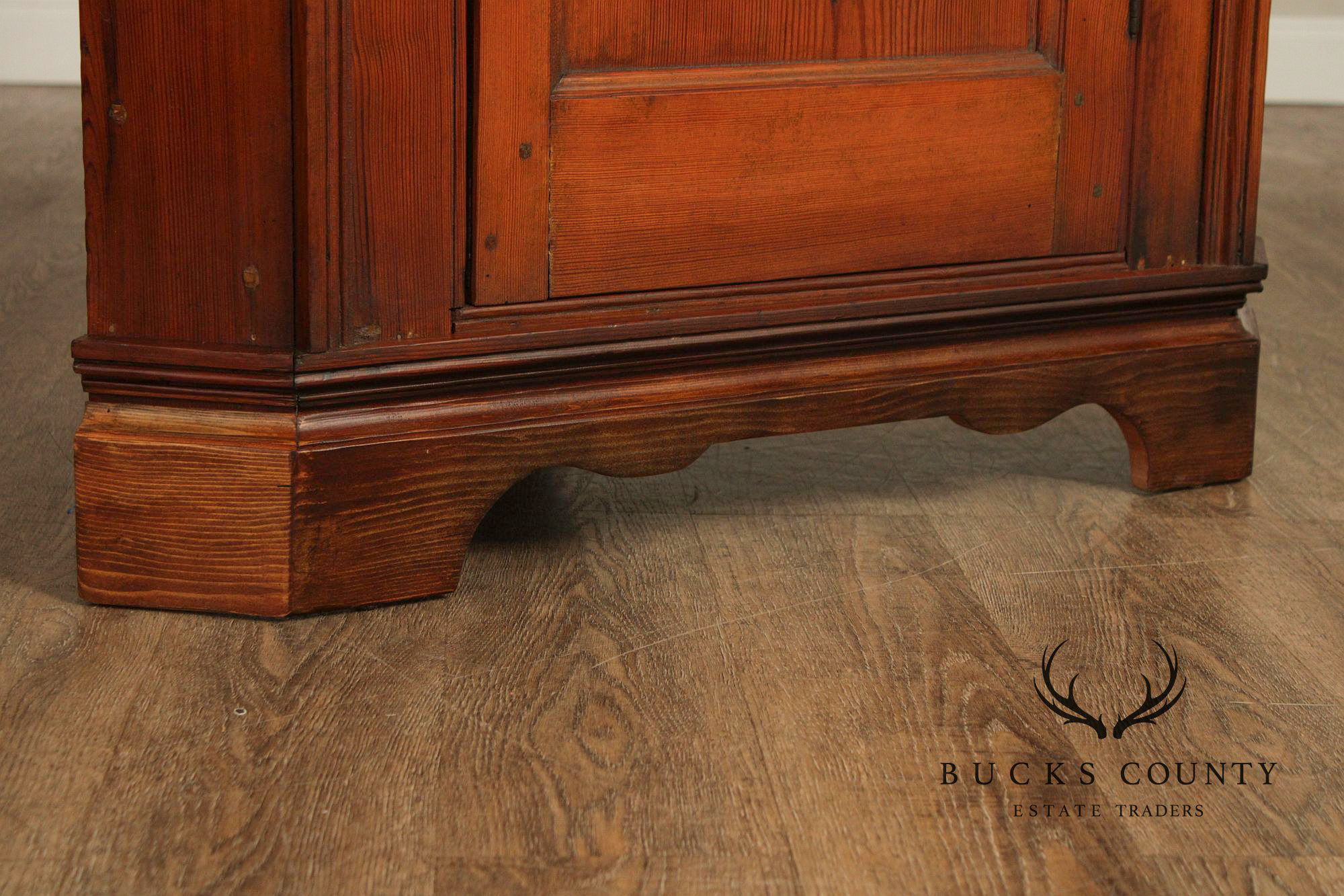 Antique Pine Corner Pantry Cupboard