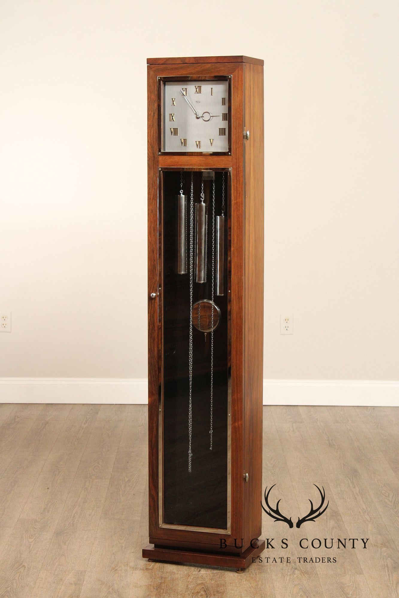 Ridgeway 1970's Modern Rosewood Grandfather Clock
