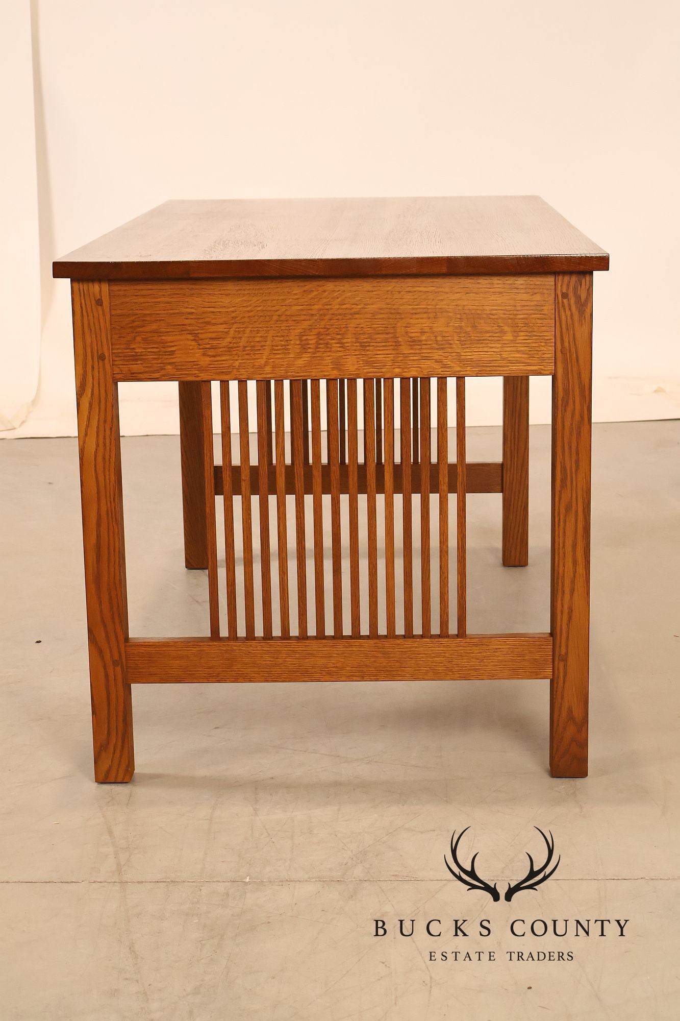 Stickley Mission Collection Oak Spindle Writing Desk