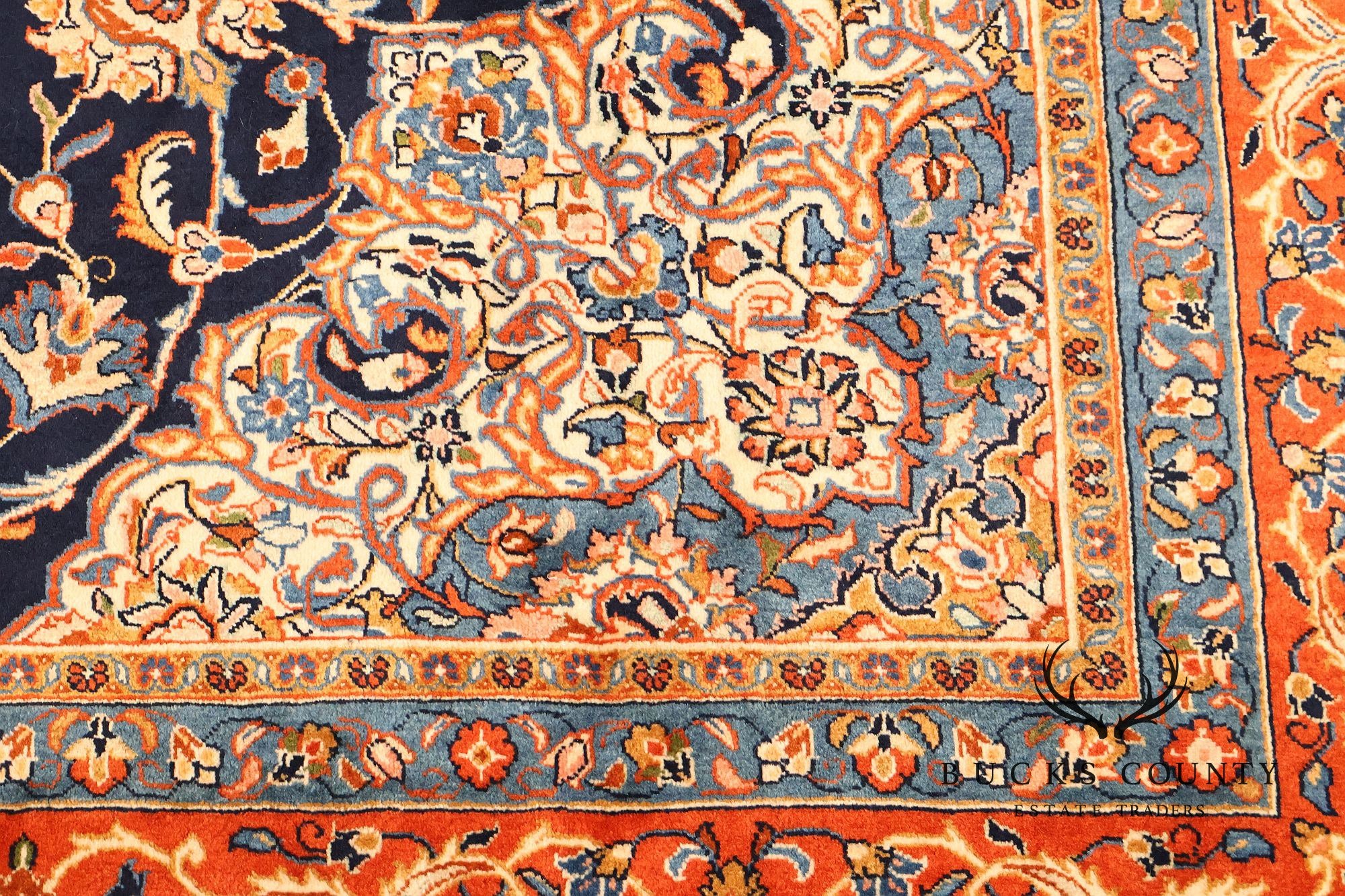 Persian Handwoven Wool Palace Size Floral Area Rug Approximately 10' X 18'