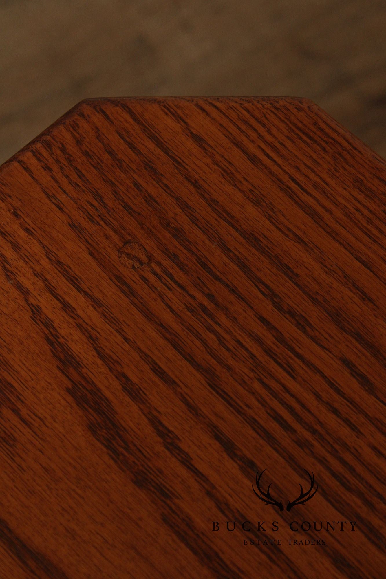 Vintage Oak Magazine Rack Side Table