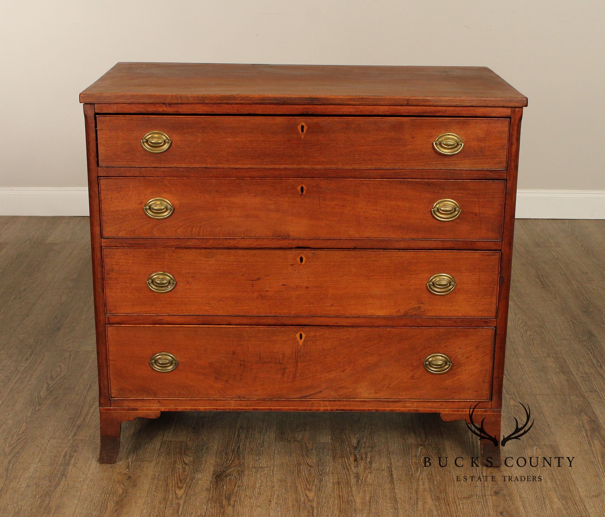 Antique Hepplewhite Walnut Four-Drawer Chest