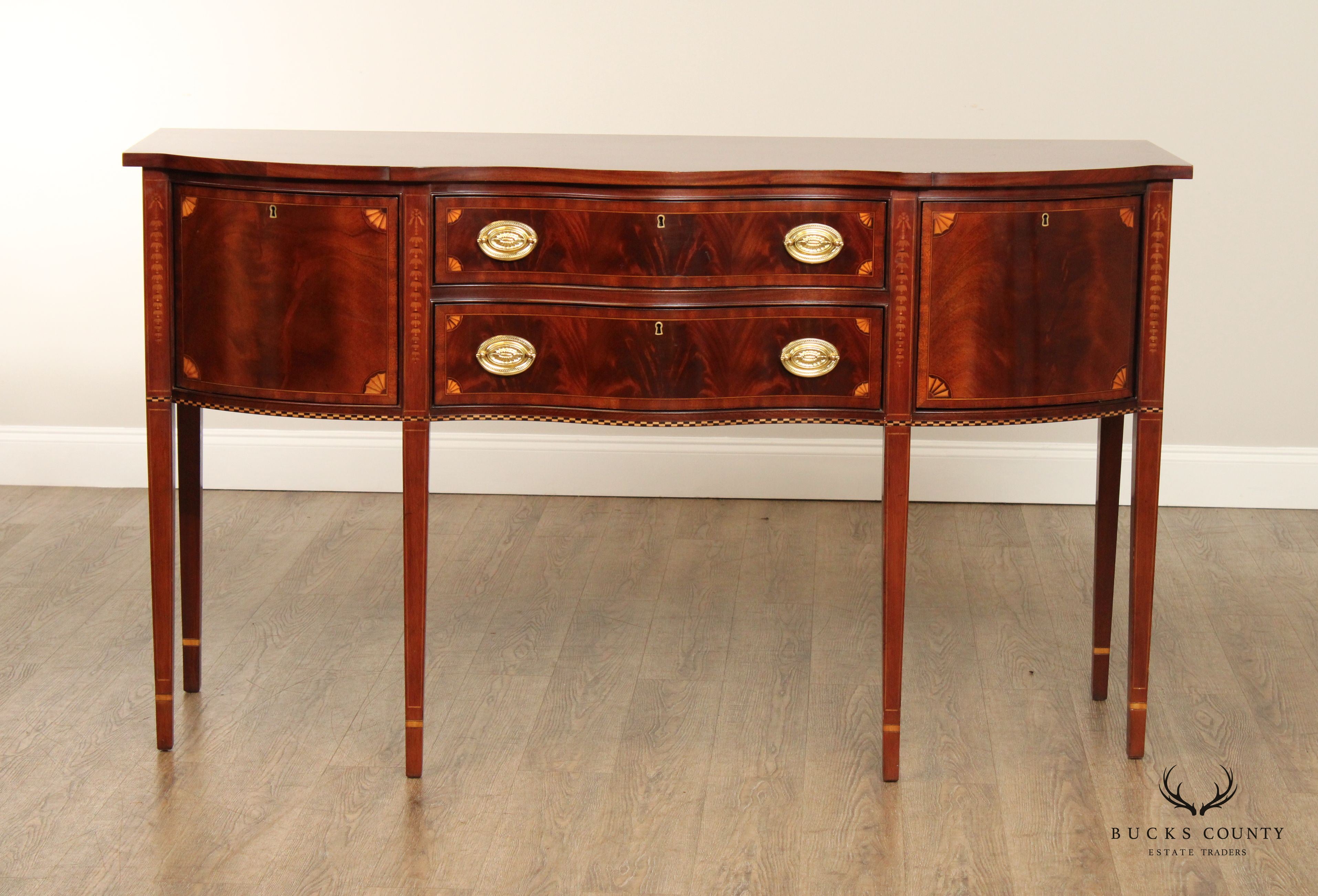 Councill Hepplewhite Style Inlaid Mahogany Sideboard