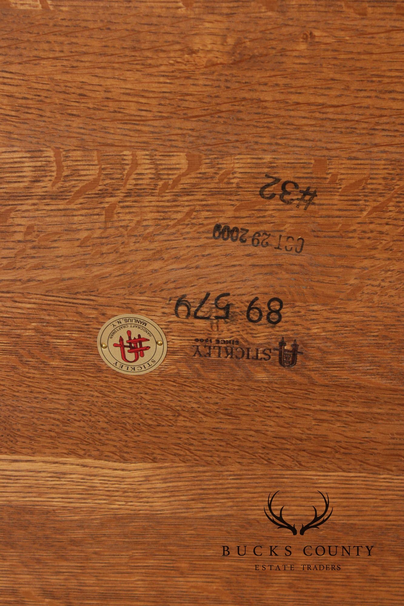 Stickley Mission Collection Oak Tile Top Cocktail Table
