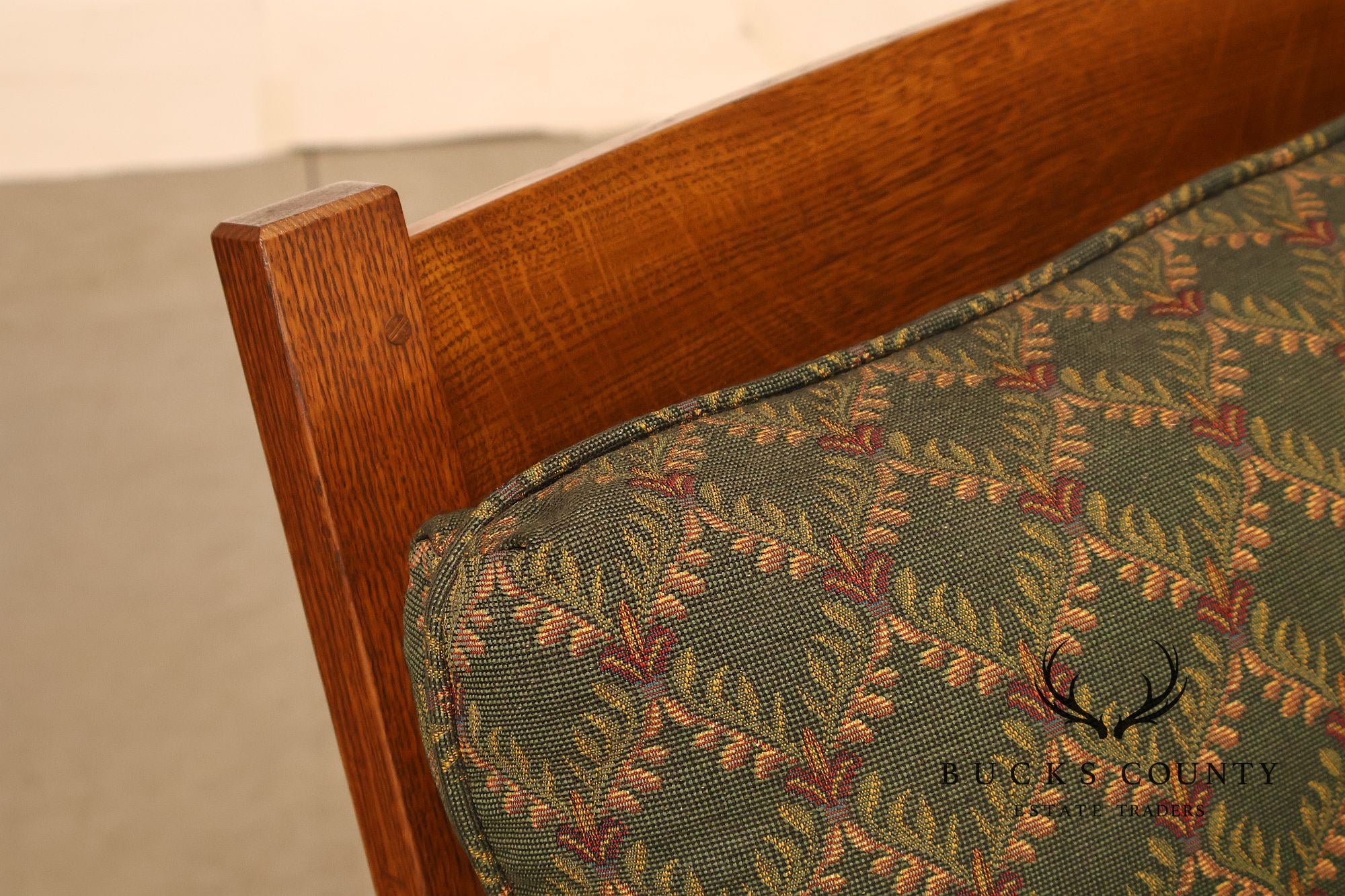 Stickley Mission Collection Oak Bent Arm Morris Chair