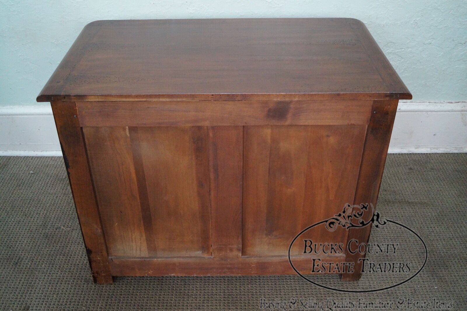 Custom Quality French Louis XV Style Walnut 3 Drawer Chest Commode