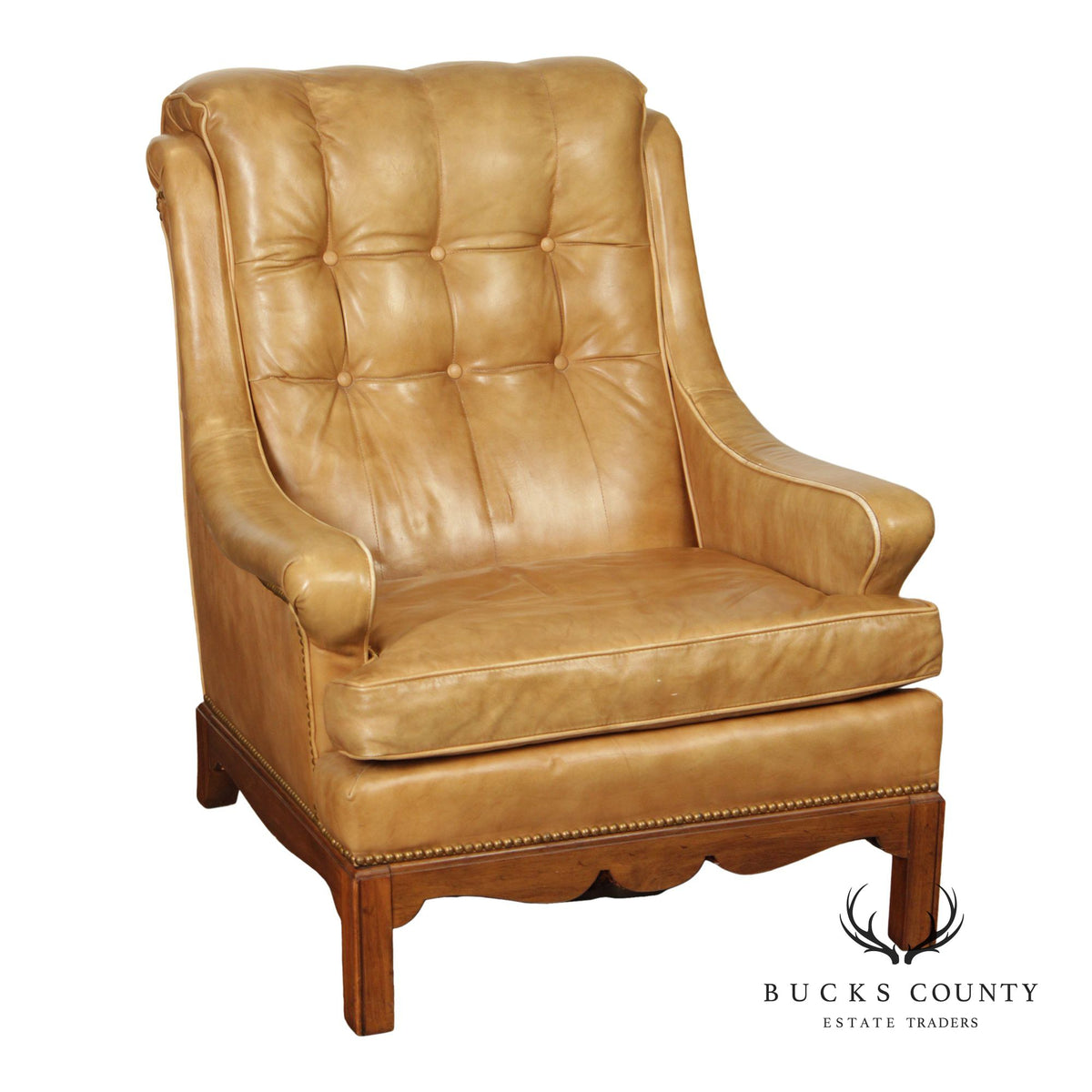 Thomasville Vintage Tufted Leather Armchair