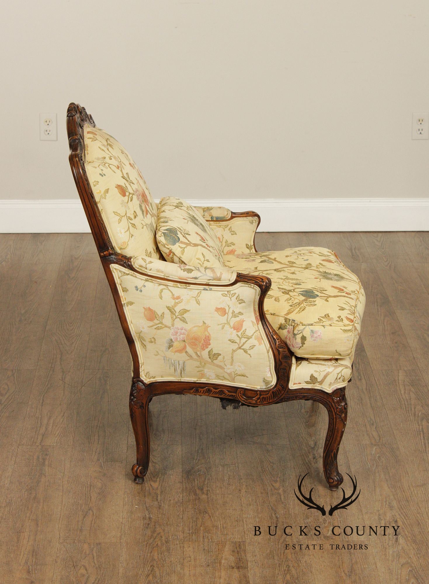 Beacon Hill French Louis XV Style Bergere Armchair