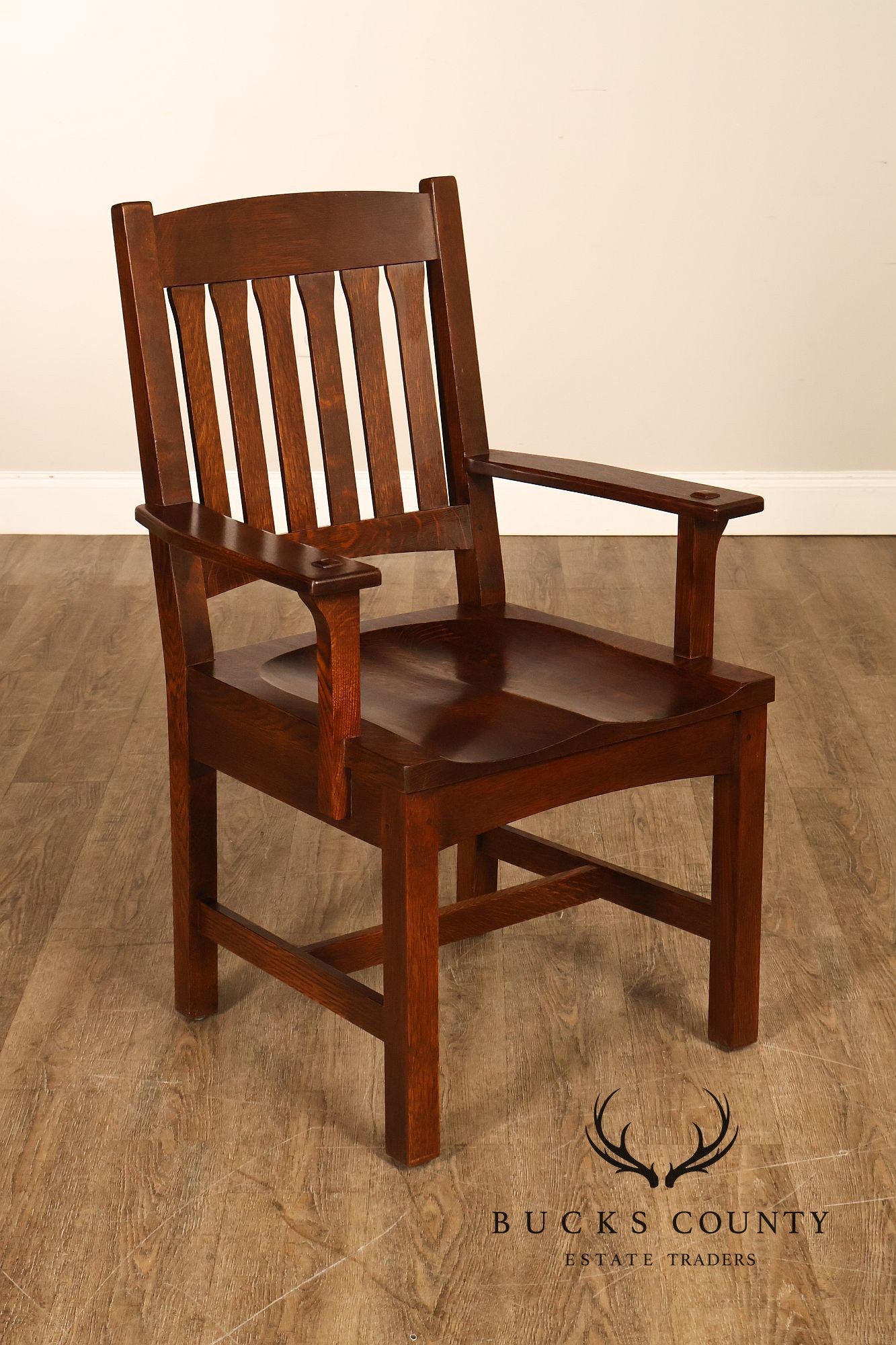 Stickley Mission Collection Set of Six Cottage Oak Dining Chairs