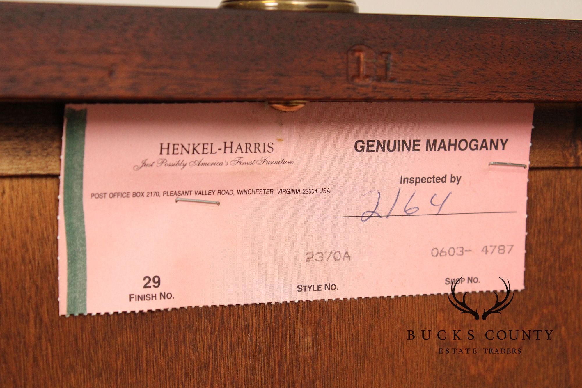 Henkel Harris Georgian Style Mahogany Sideboard