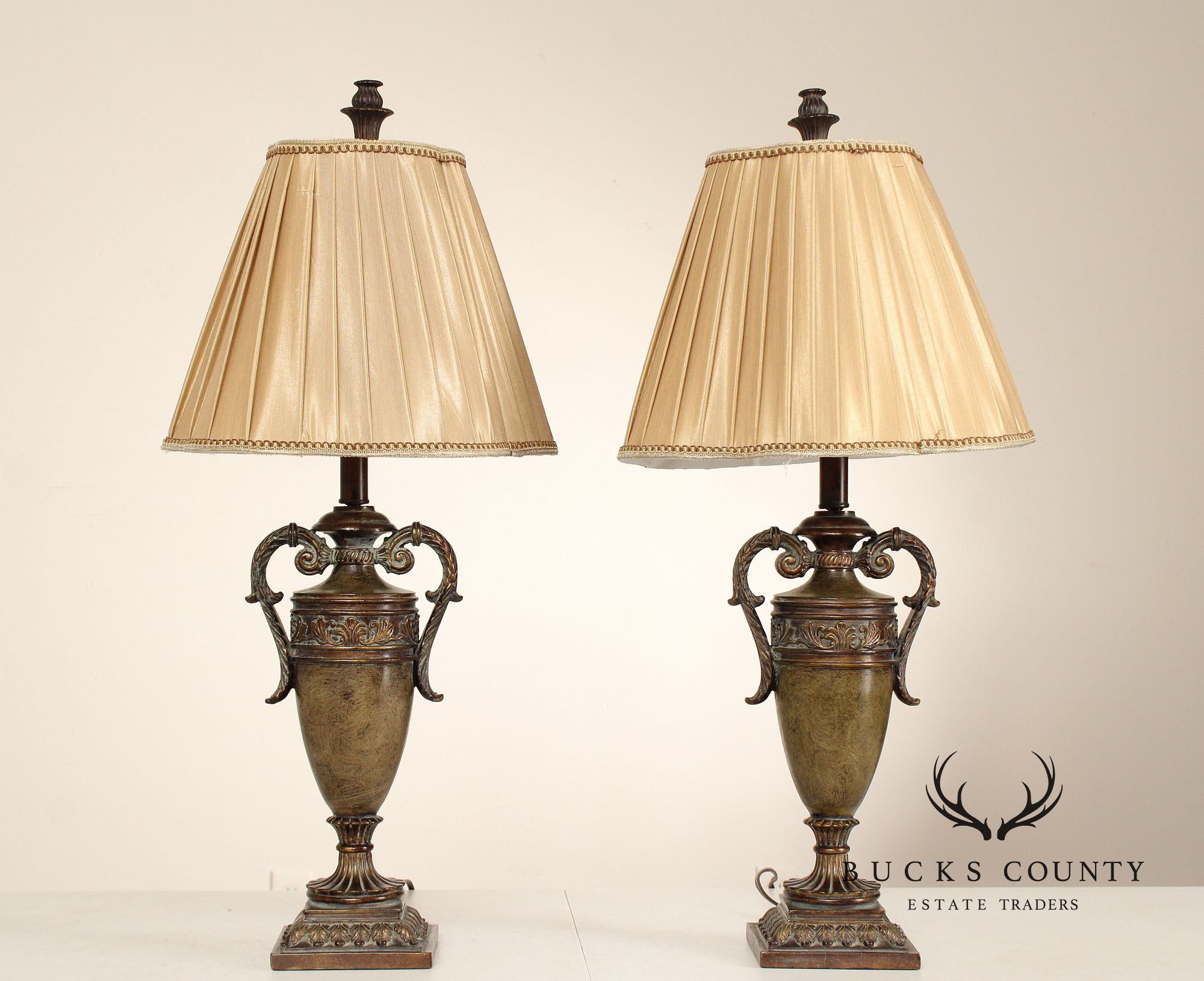 Neoclassical Style Pair of Urn Form Table Lamps