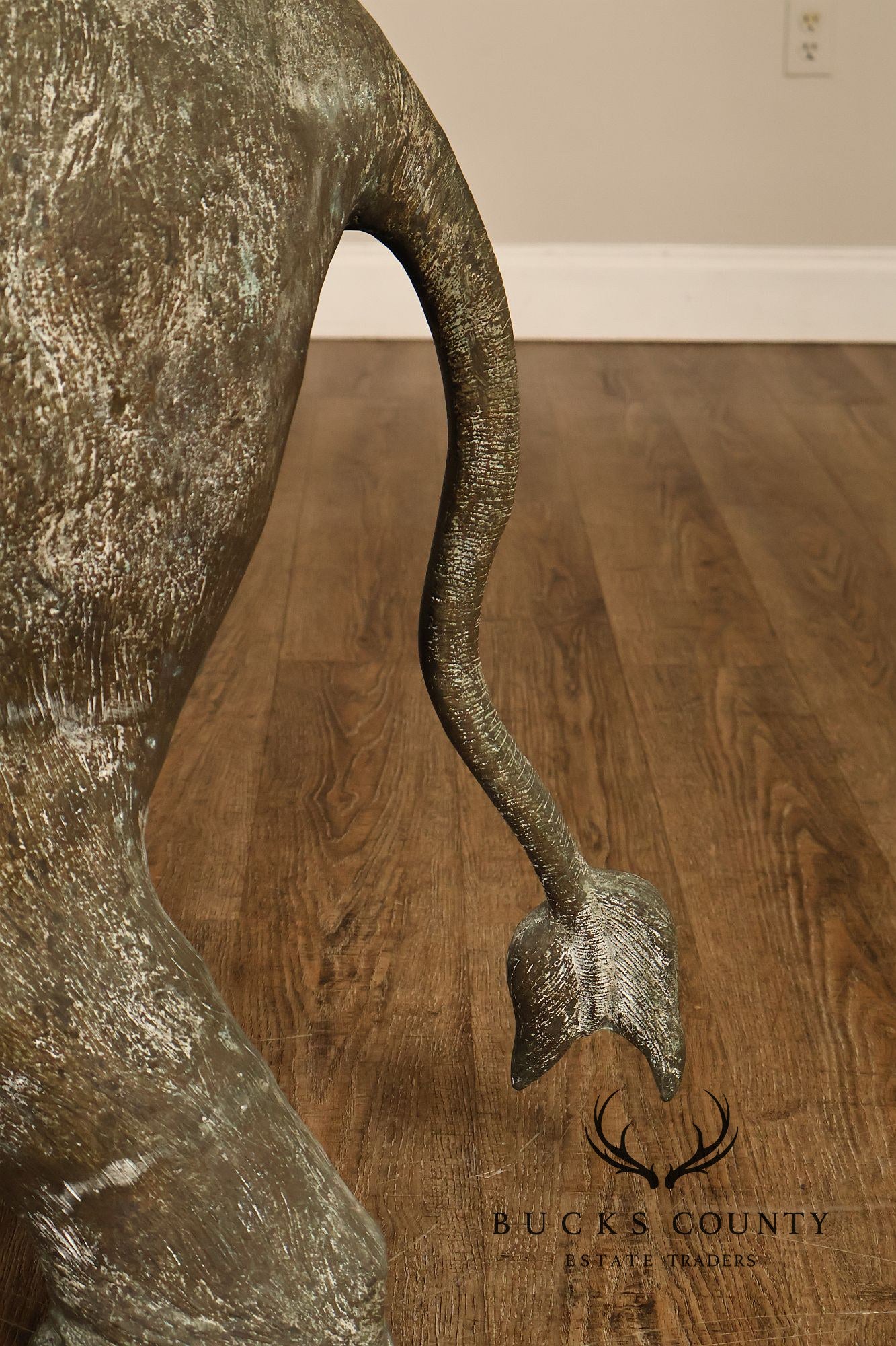 Monumental Cast Bronze Raised Trunk Elephant Garden Statue