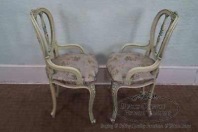 Vintage French Louis XV Hollywood Regency Style Painted Chairs