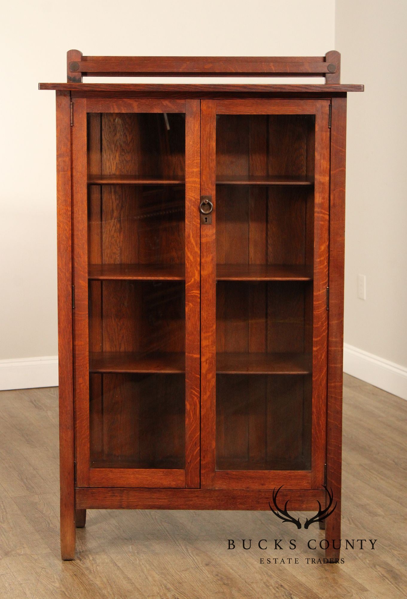 Stickley Brothers Quaint Furniture  Antique Mission Oak China Cabinet