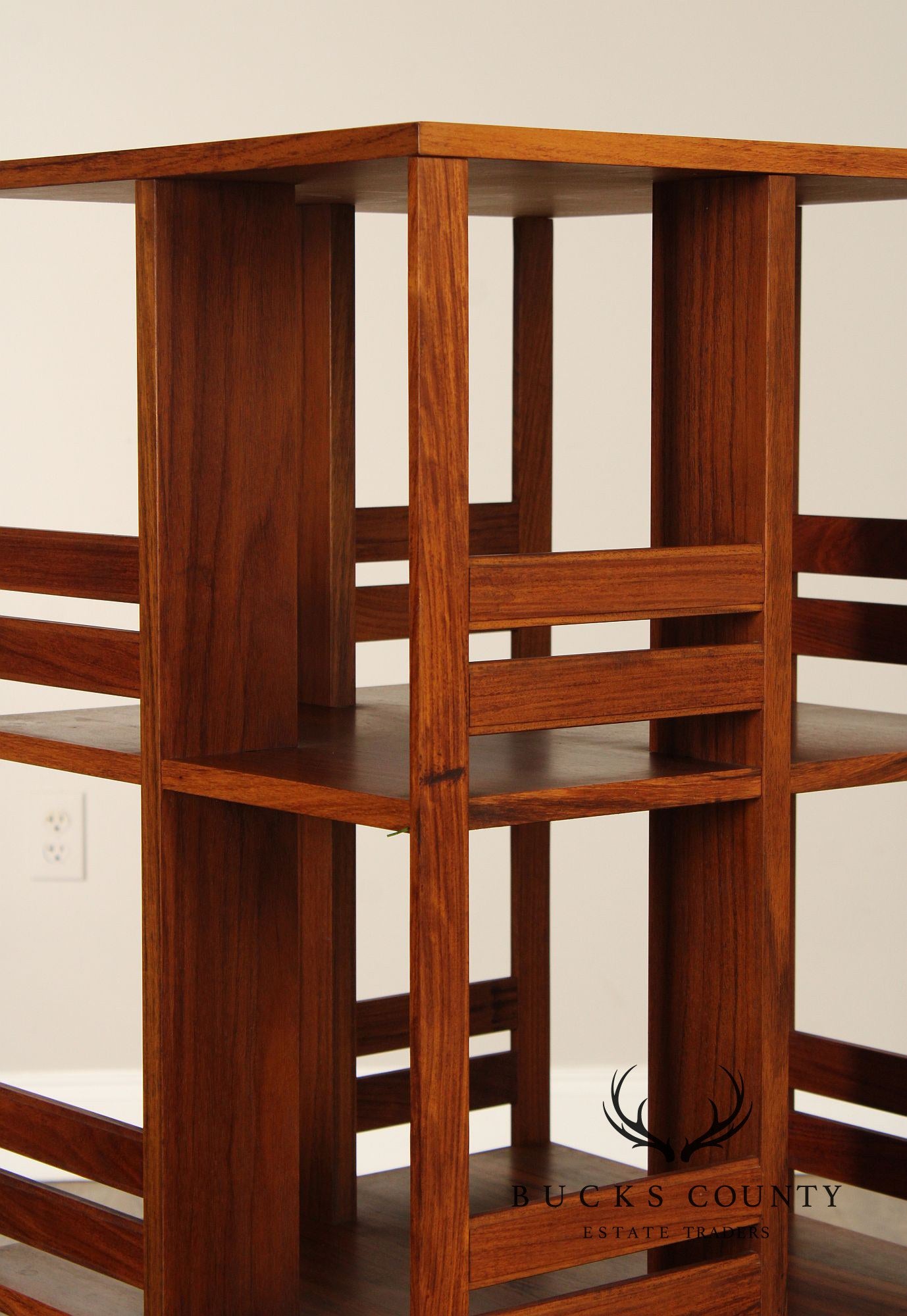 Danish Modern Teak Revolving Bookcase