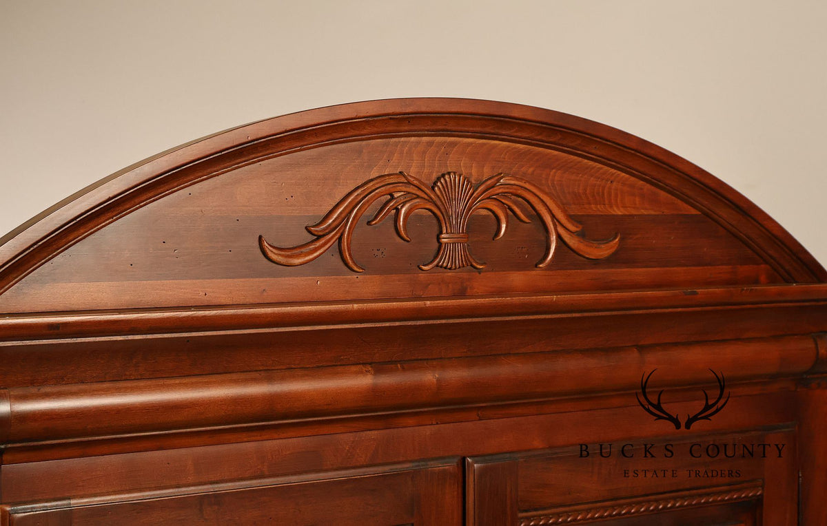 Ethan Allen 'British Classics' Carved Maple And Birch Armoire
