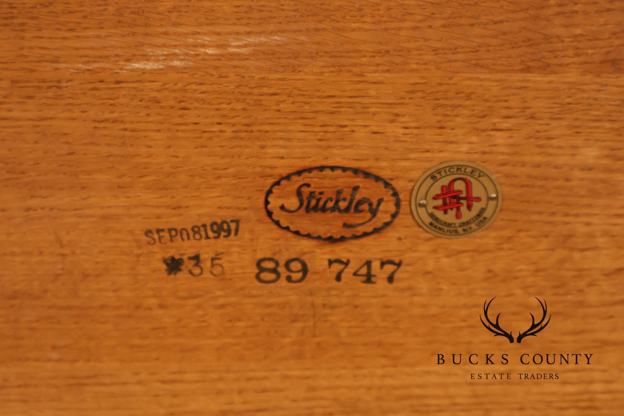 Stickley Mission Collection Oak Spindle Lamp Table